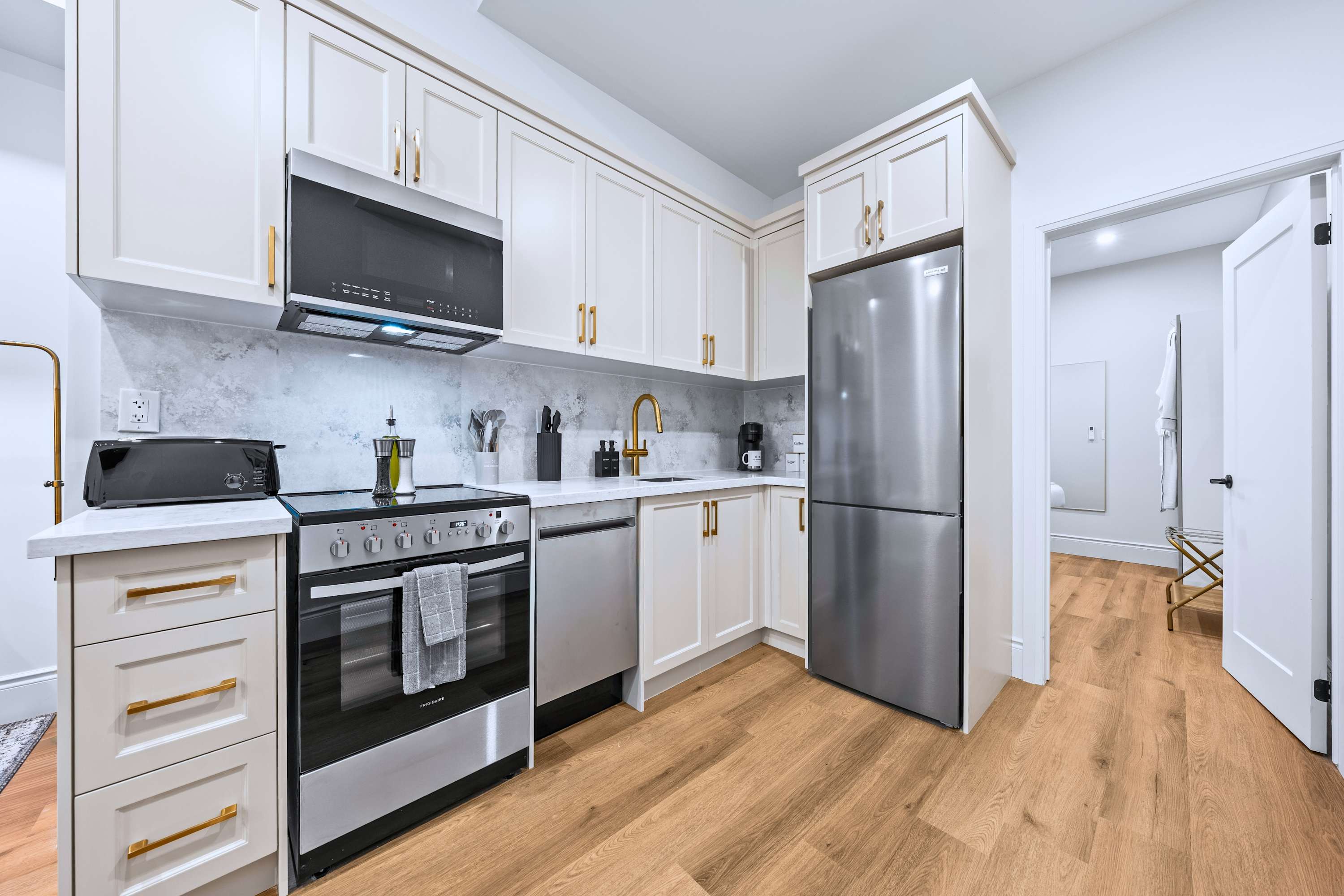 Open kitchen for cooking and connection