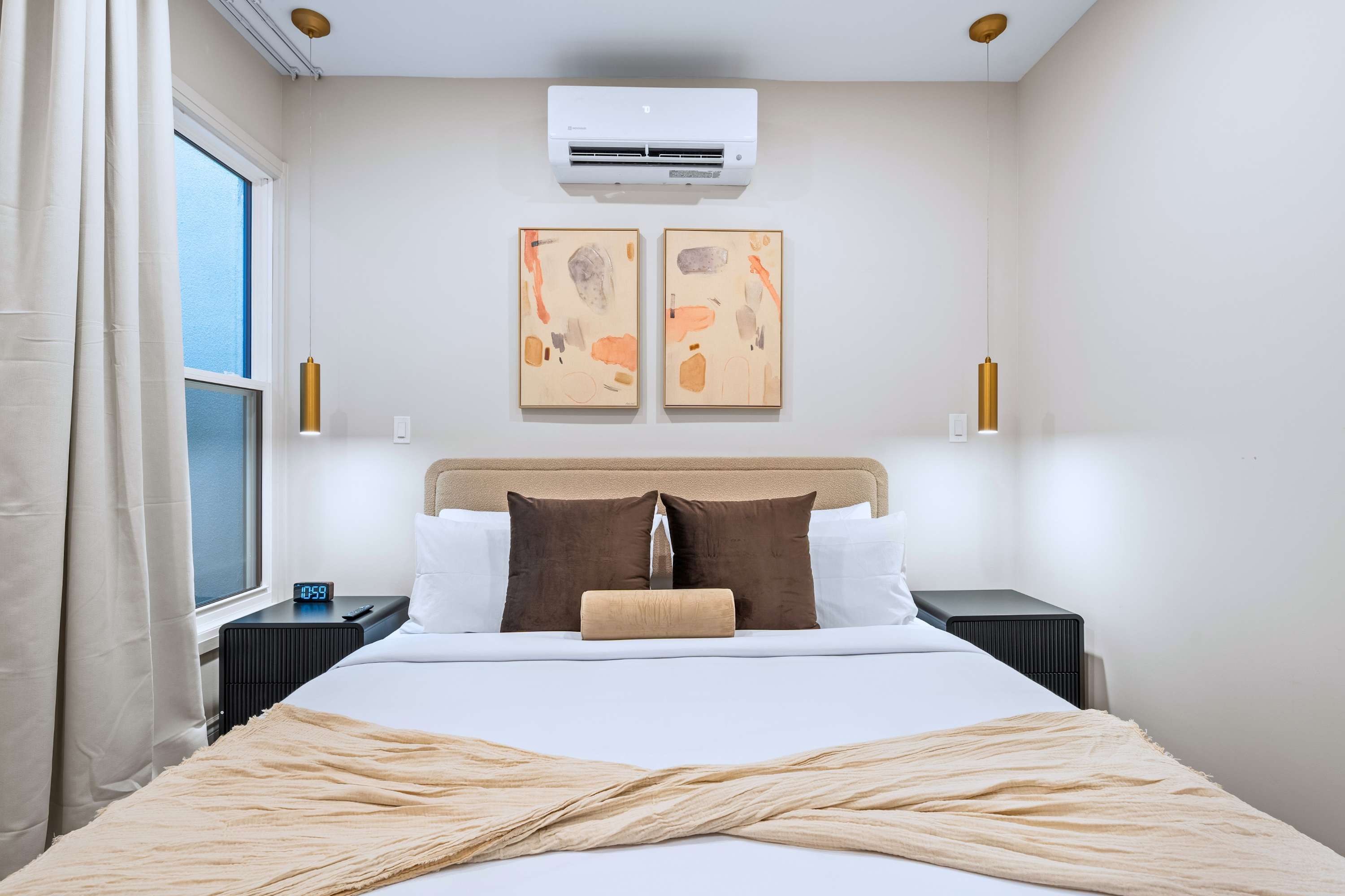 King bedroom with a plush king bed made for slow, quiet nights