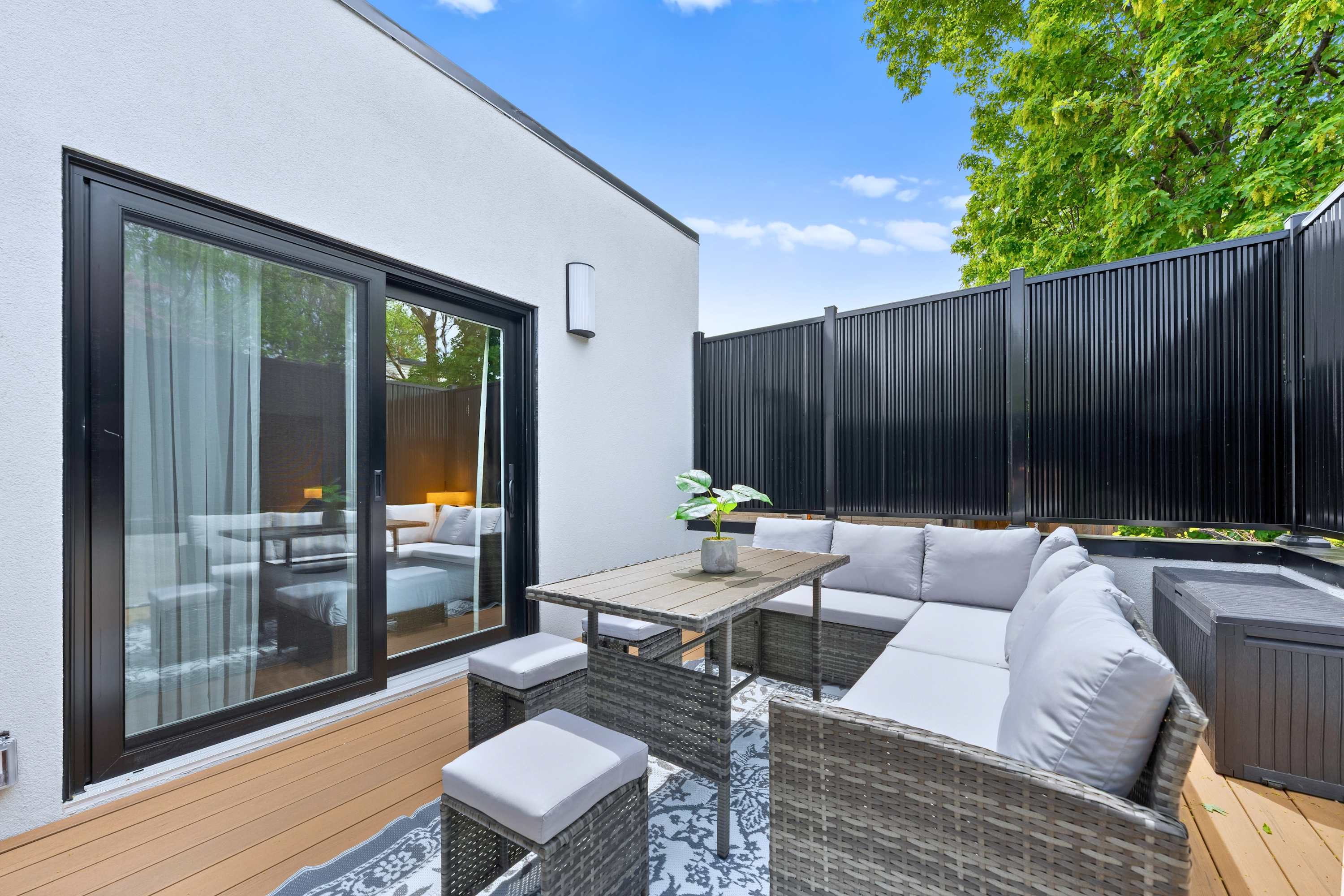 Relax and unwind on your private balcony from your bedroom.