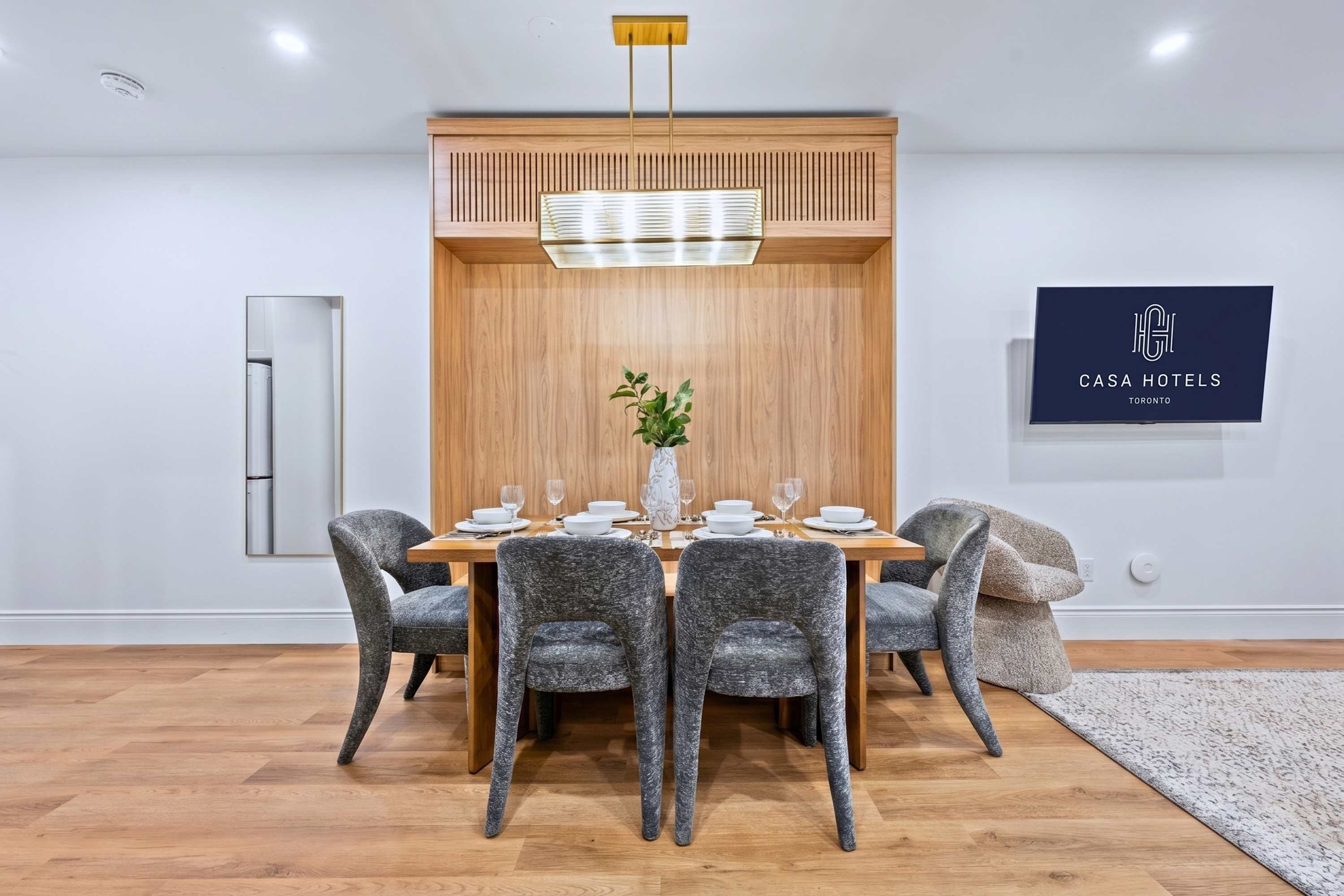 Shared meals and screen time come together in a relaxed, social setup