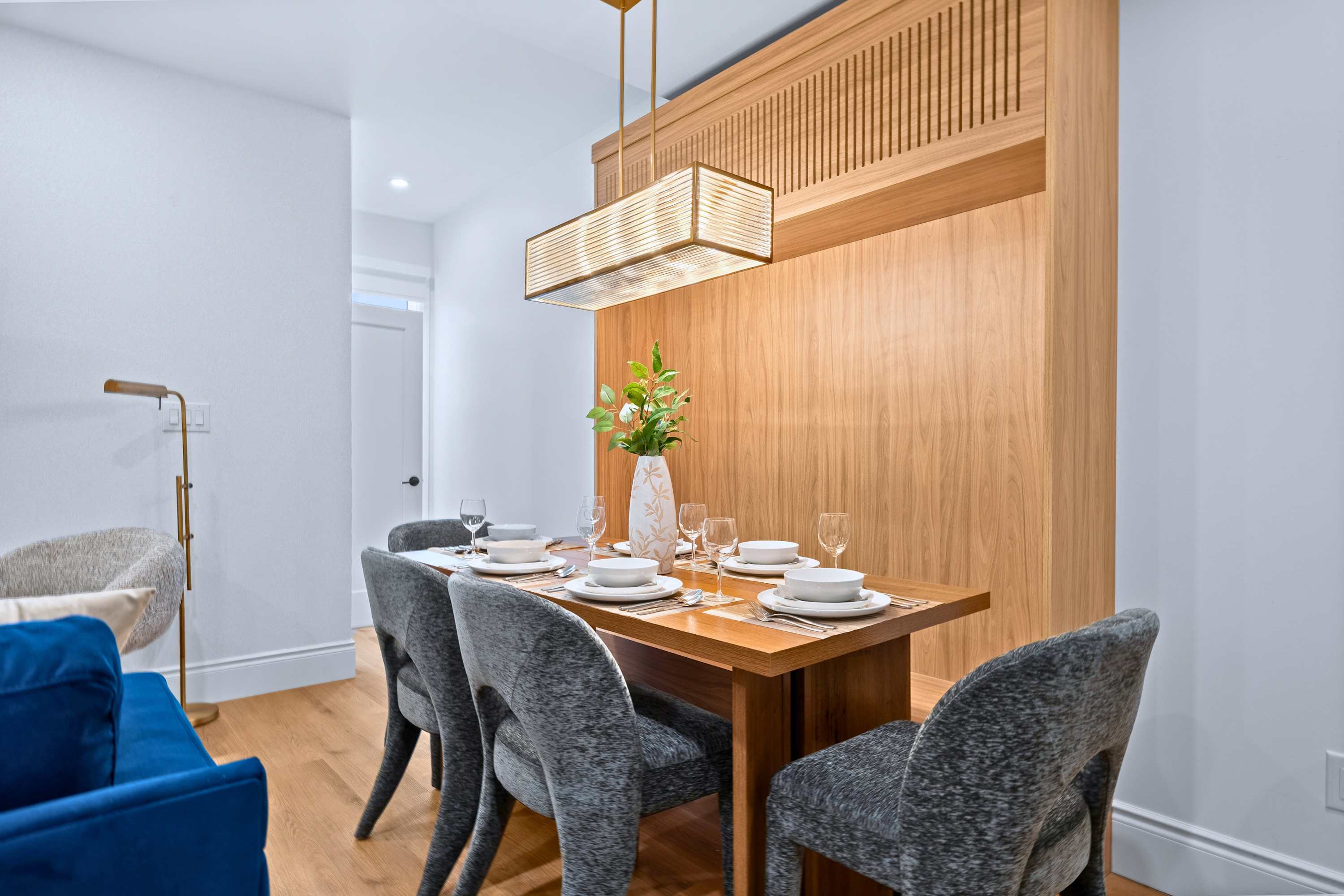 Gather together and enjoy meals in the dining area.