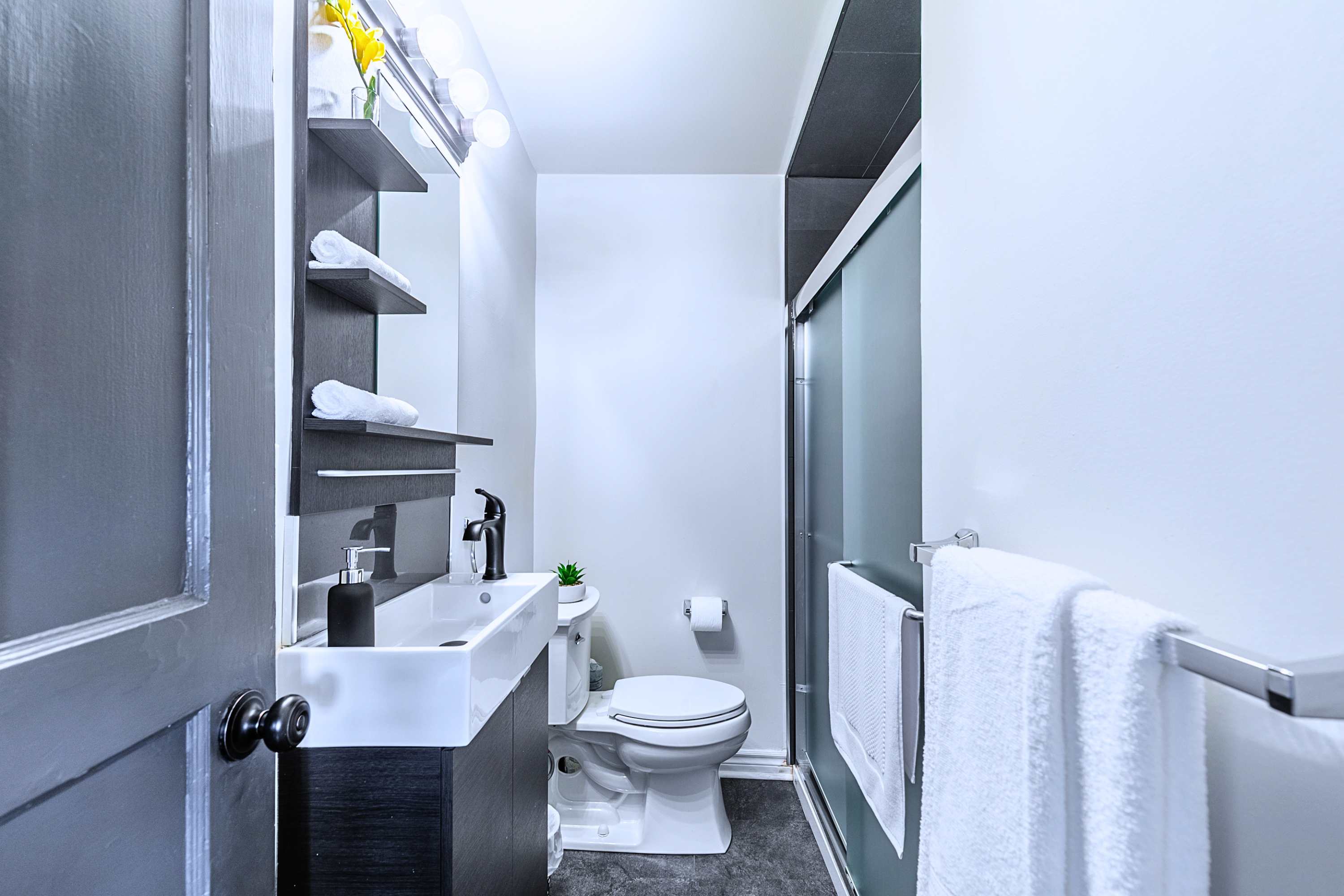 Bathroom with walk in shower
