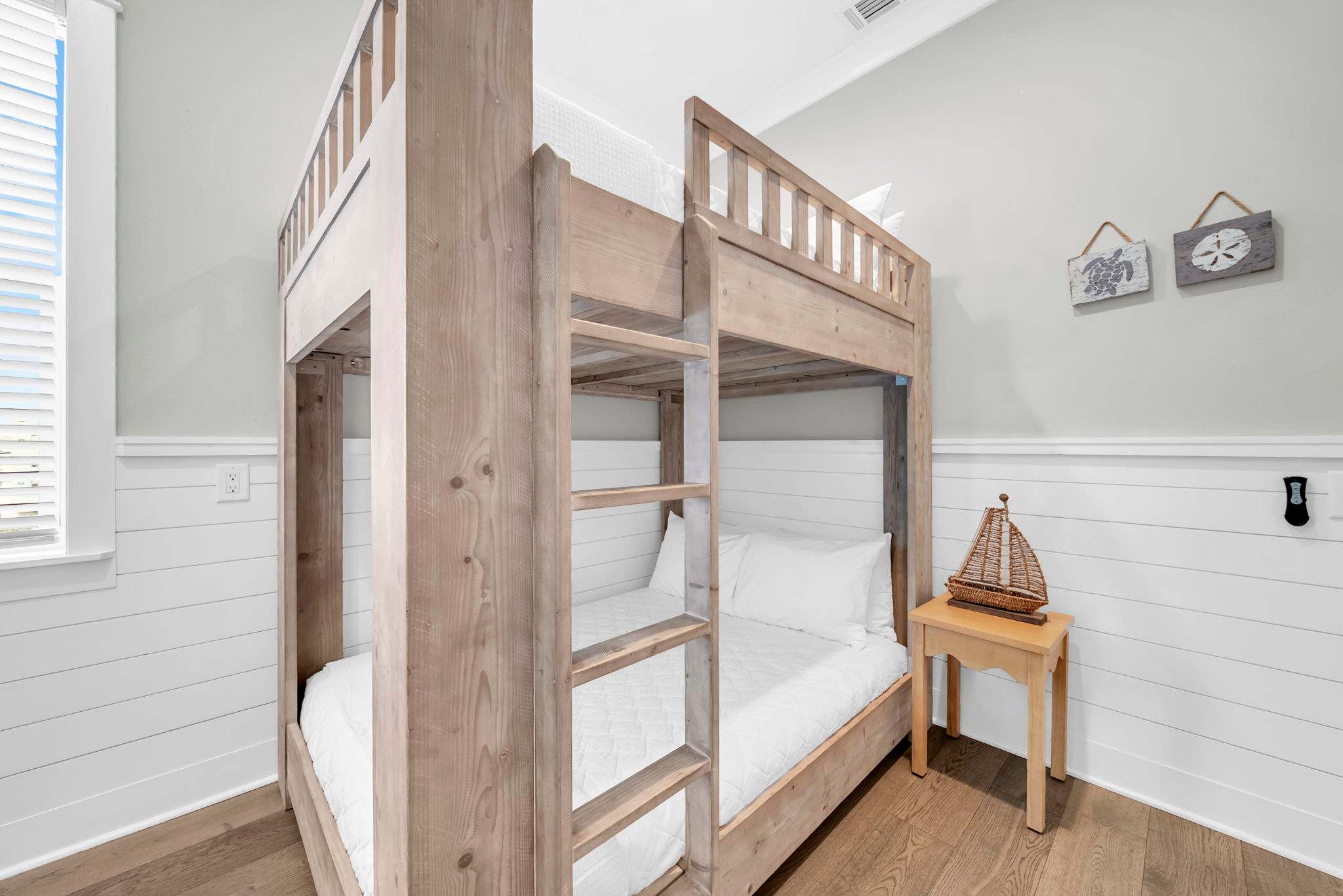 First floor bedroom features a bunk bed