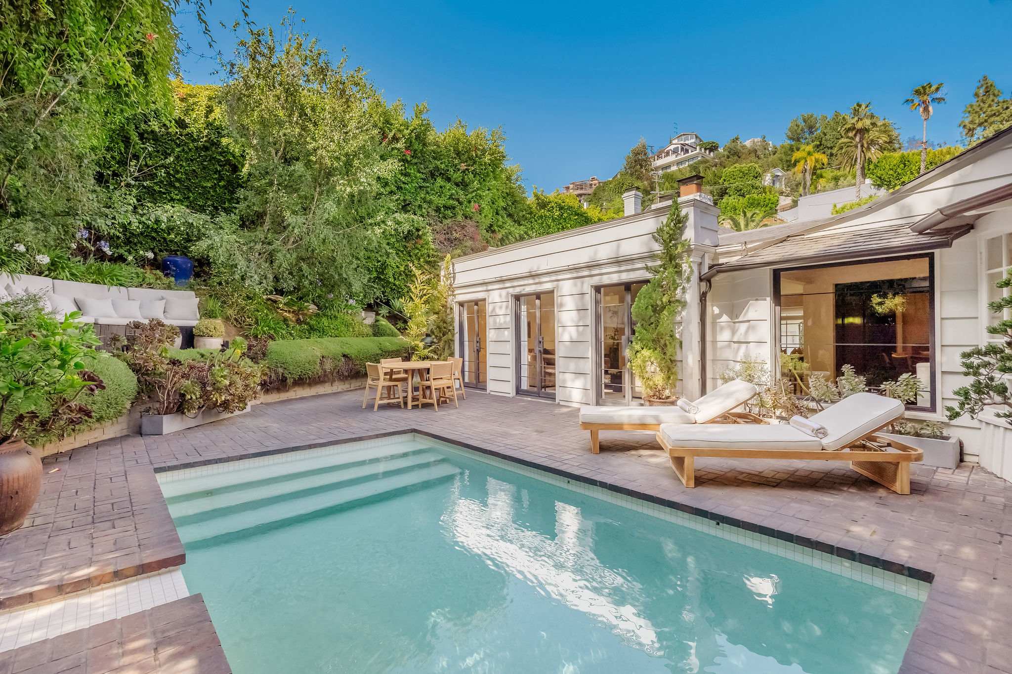 Start each morning with peaceful courtyard views and fresh California air.