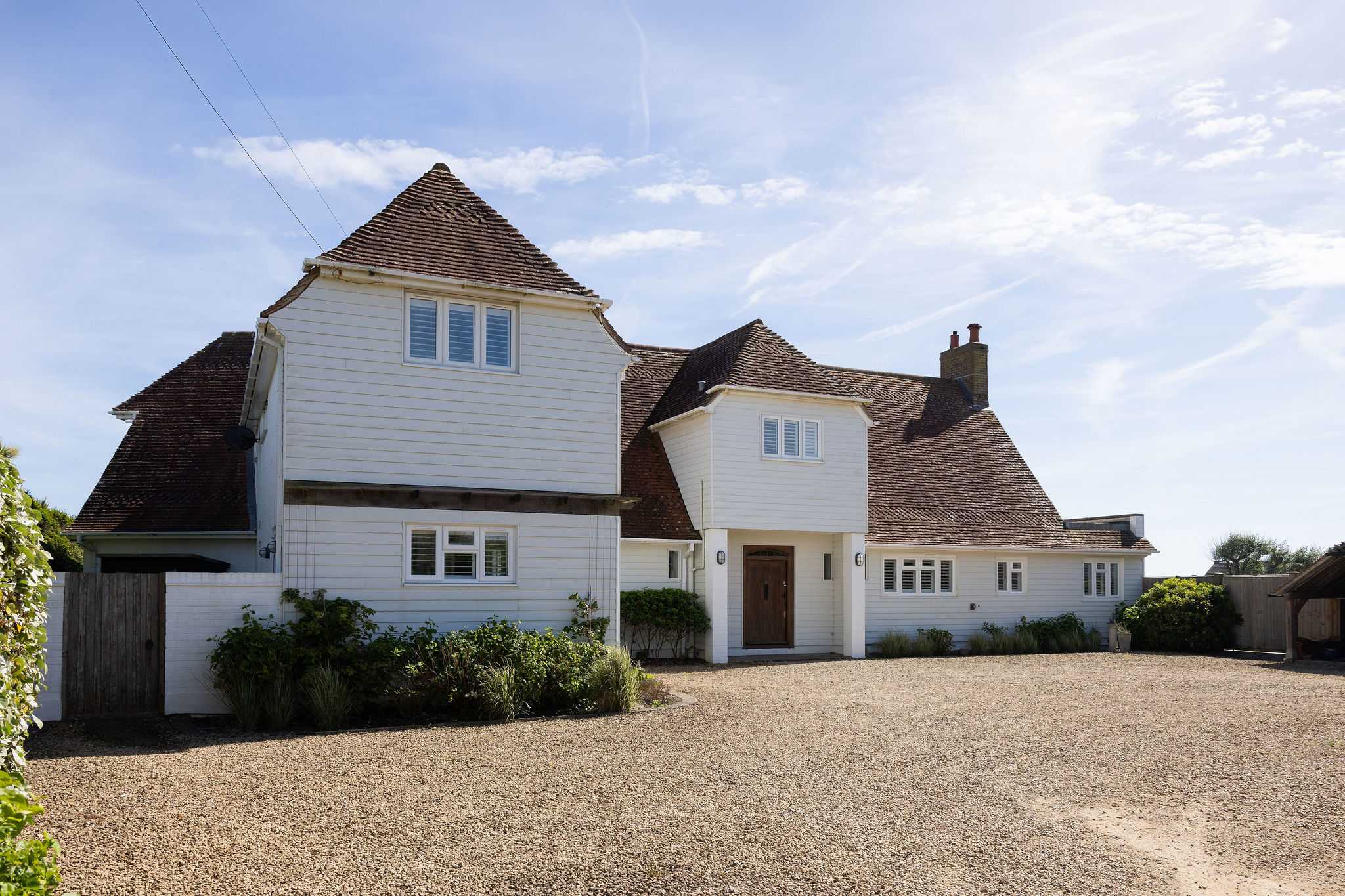 Large private driveway with ample parking.