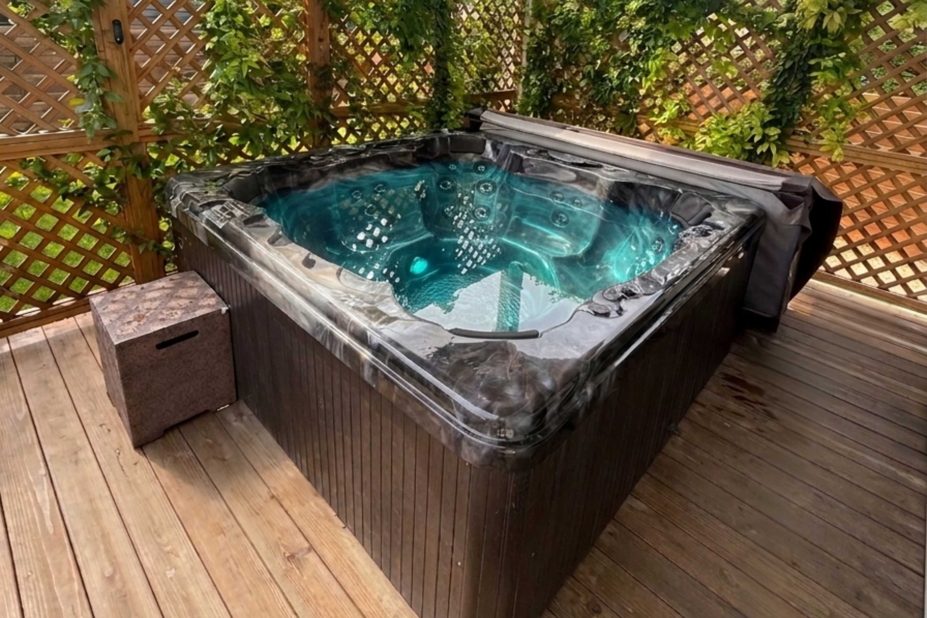 Soak, recharge, and enjoy the warmth of your own retreat