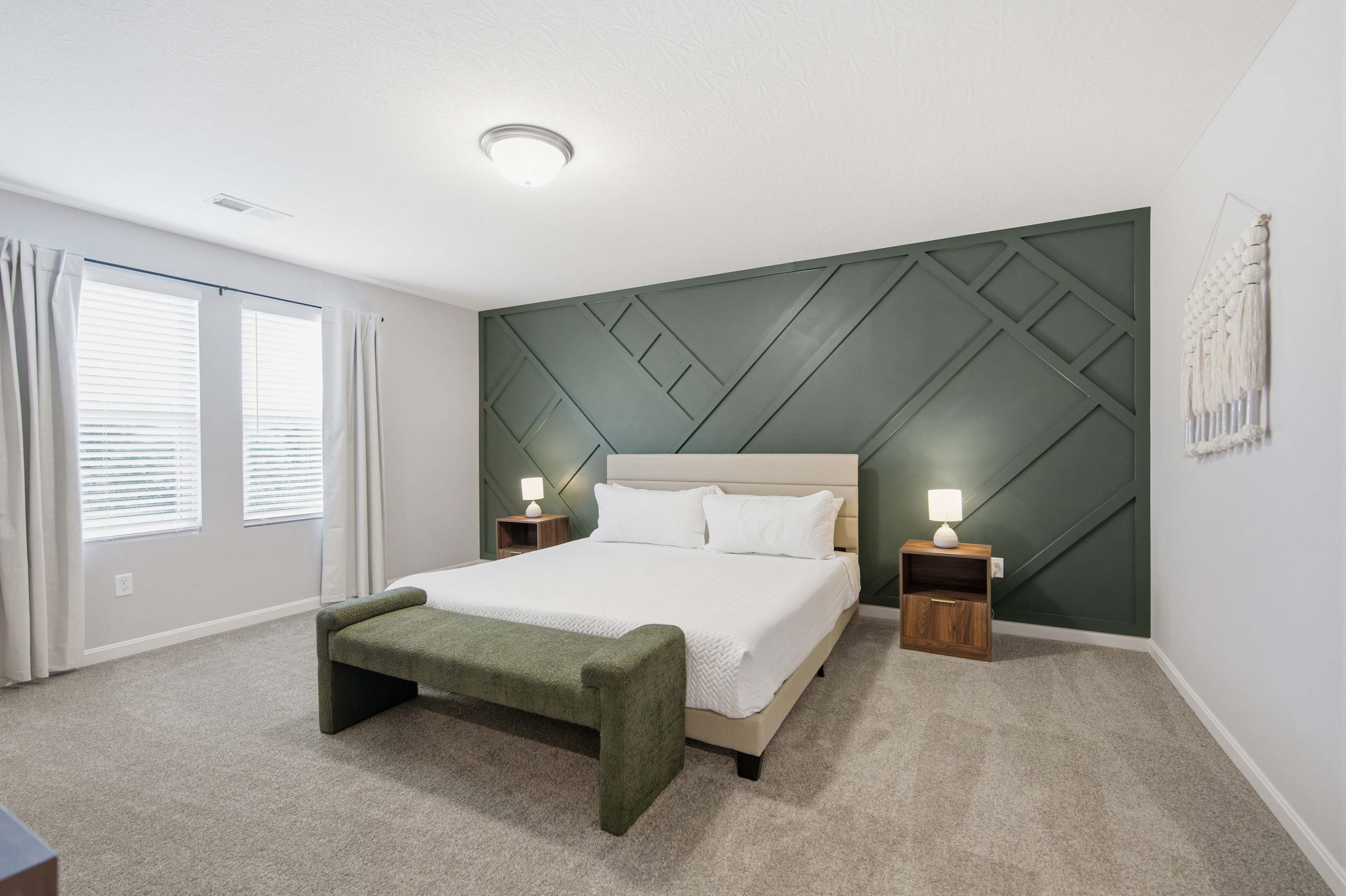 The primary king suite boasts a smart TV & ensuite with a large walk-in closet​