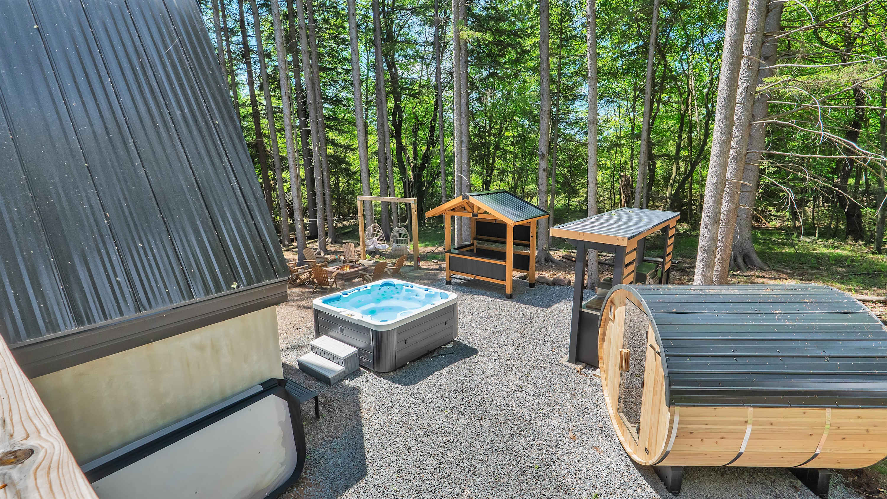 Pines A-Frame Cabin | Sauna | HotTub 