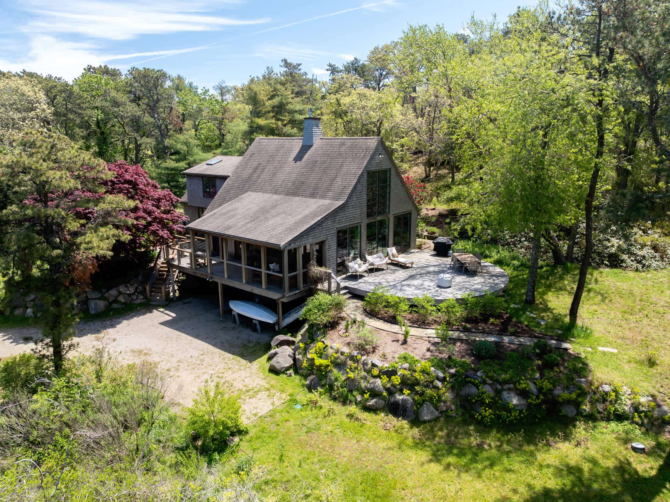 New 2026 Private Two Acre North Chatham Escape with Marsh Views Decks and a Hot Tub