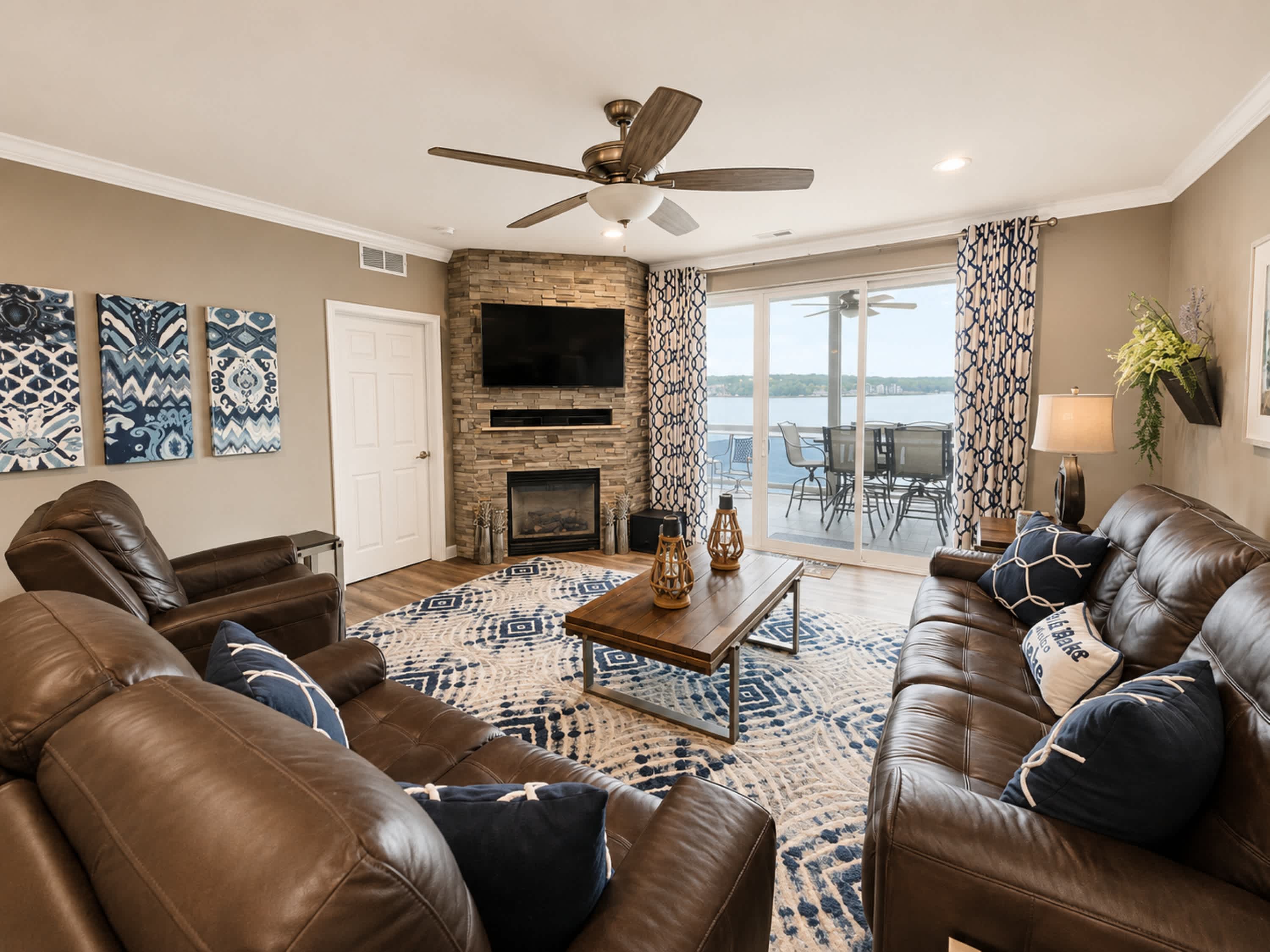 Unwind in the inviting living room & stream your favorites on the smart TV​