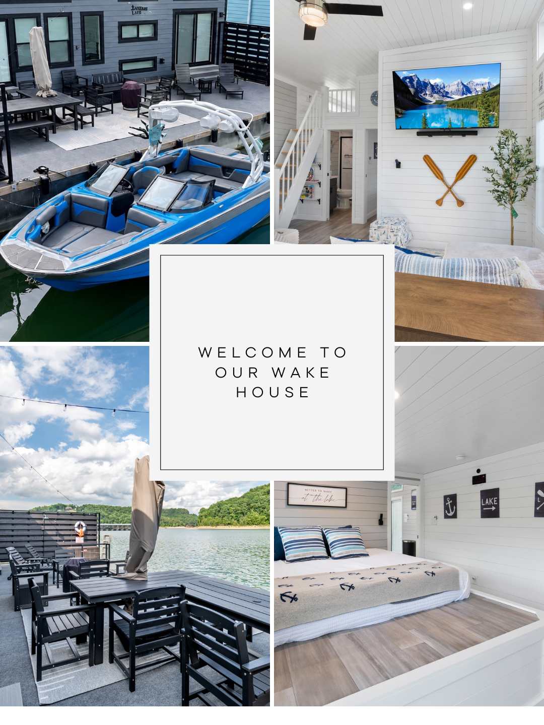Wake House - One of a Kind Floating Home on Lake Cumberland - Boat Slip - Boat Ramp Access - Sleeps 20 in Russell Springs, KY