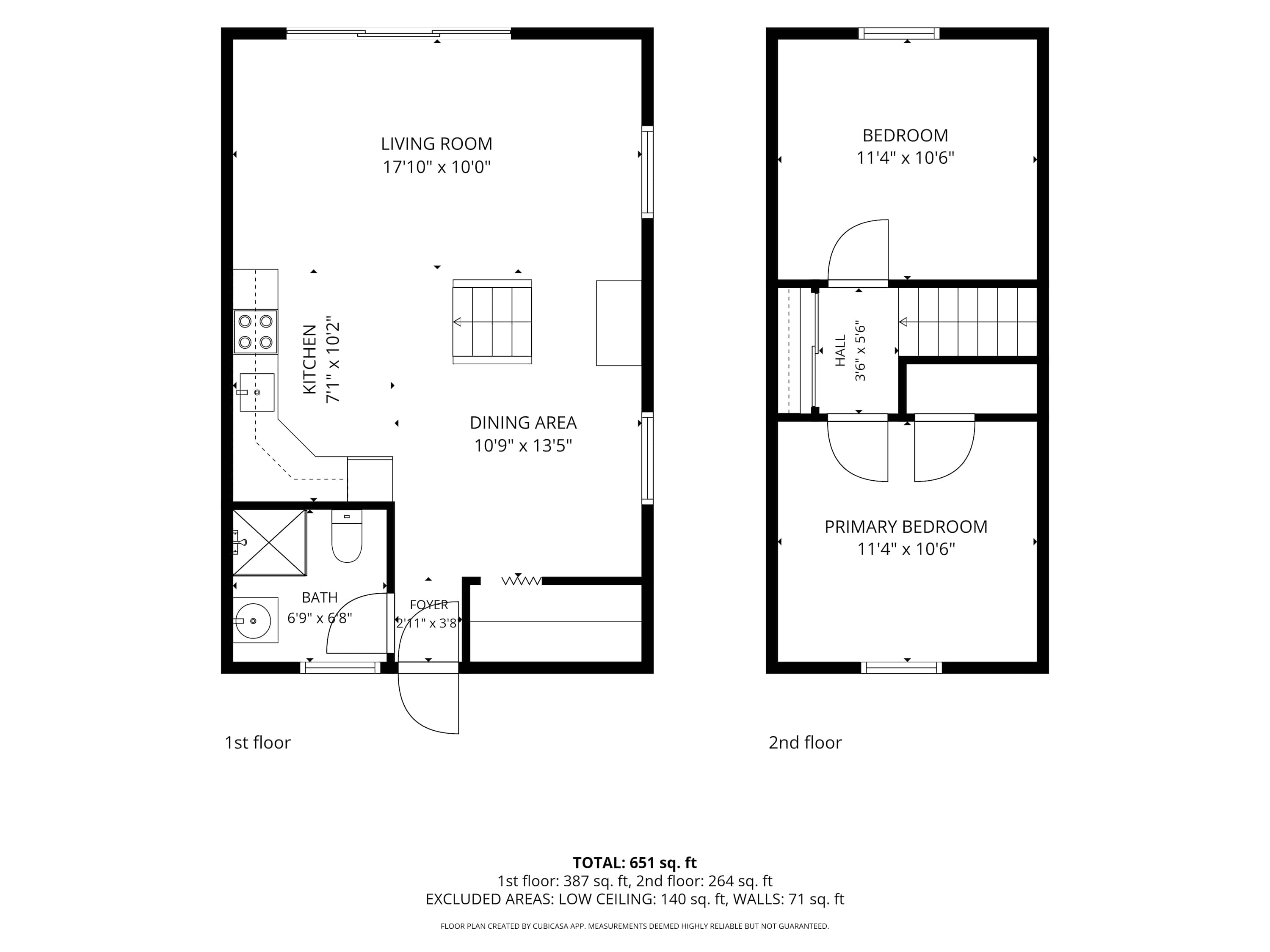 Chalet #34's Floor Plan Layout.