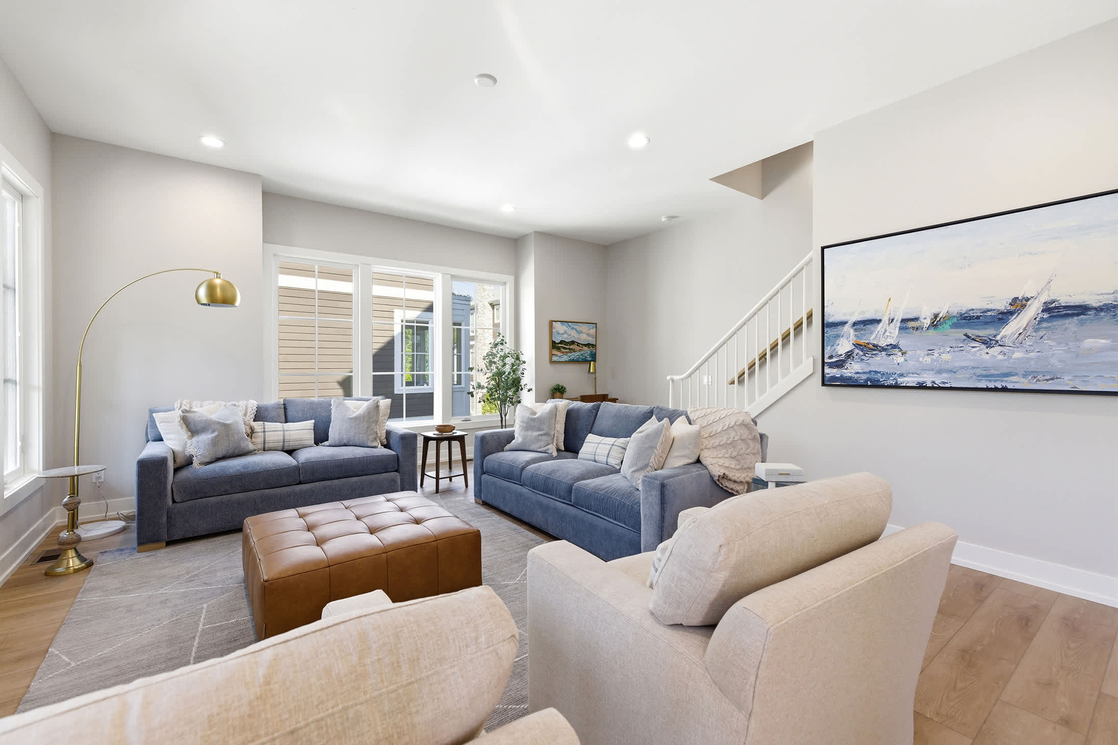 Main living space built for Harbor Country family getaways.