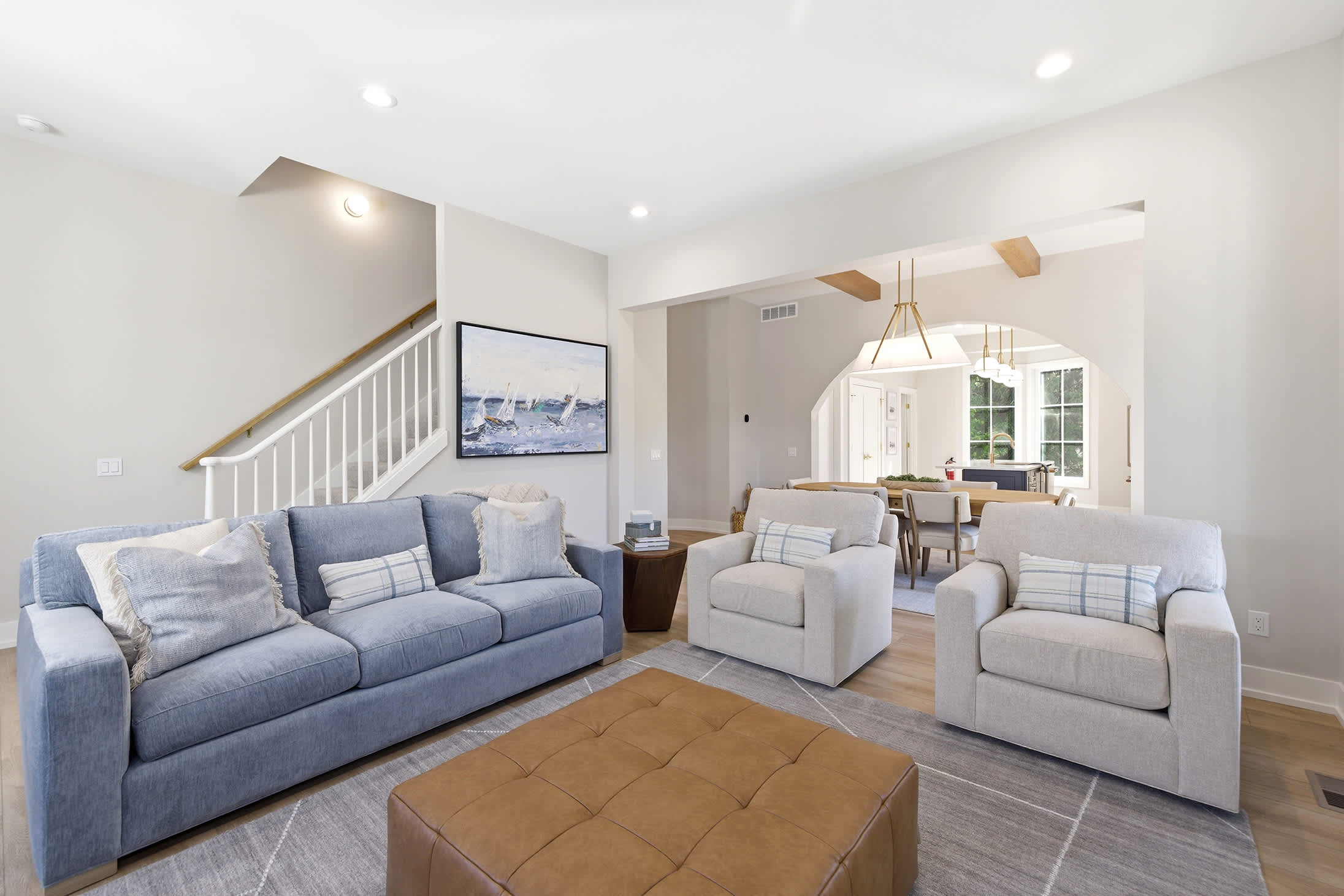 Seamless living and dining spaces designed for group getaways.