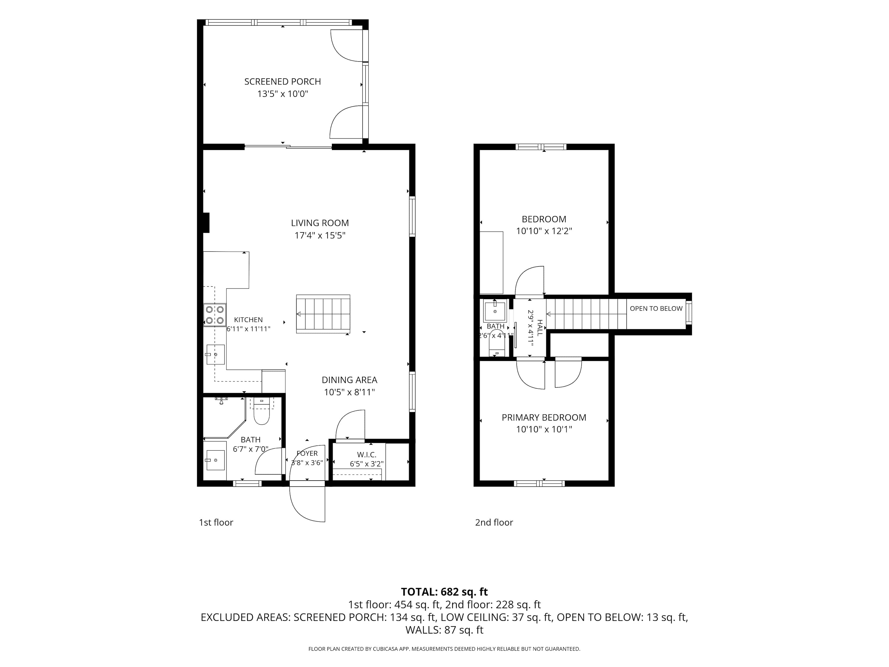 Chalet #57's Floor Plan Layout.