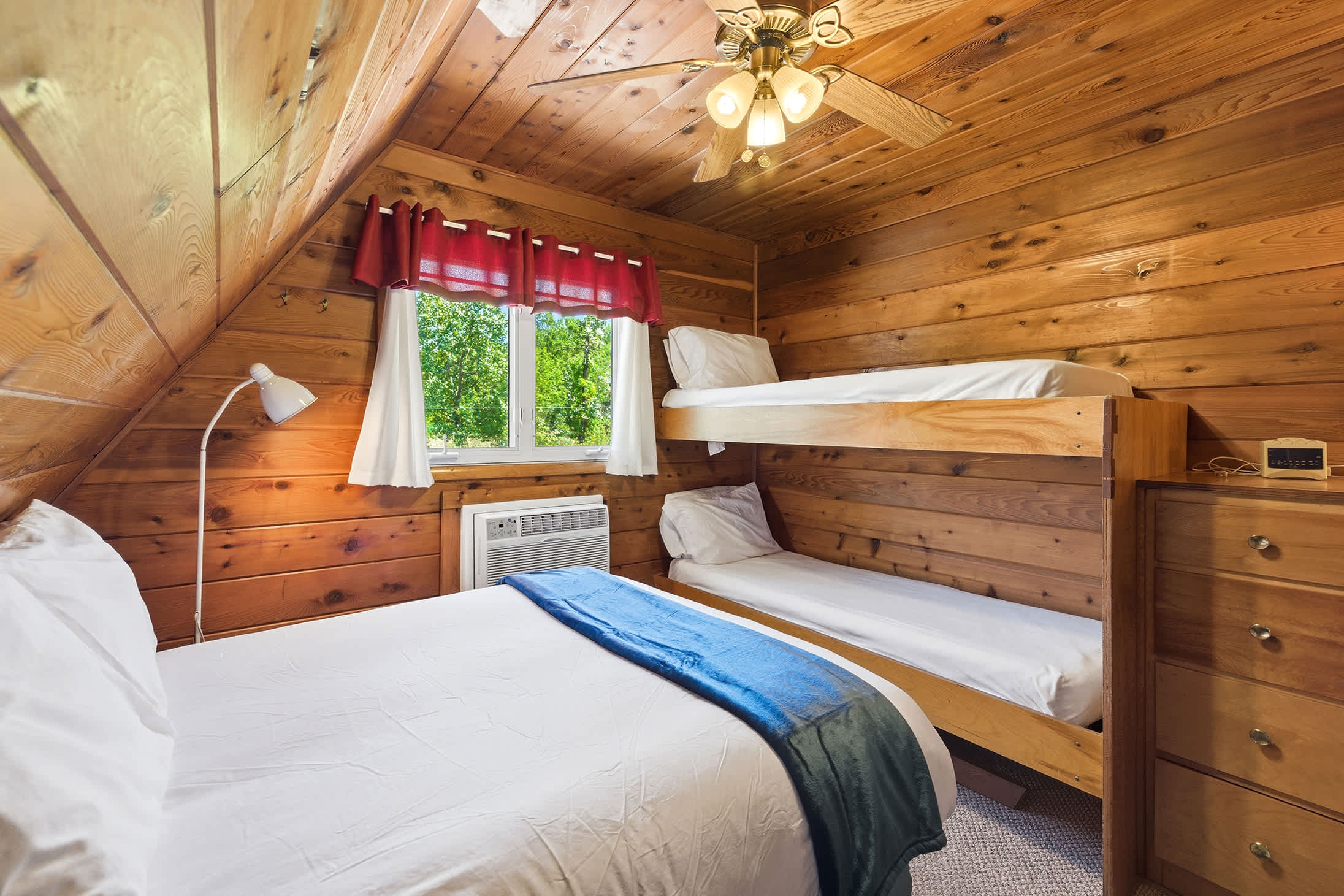 
Bedroom 2 is on the 2nd floor and has a queen and single bunk bed.