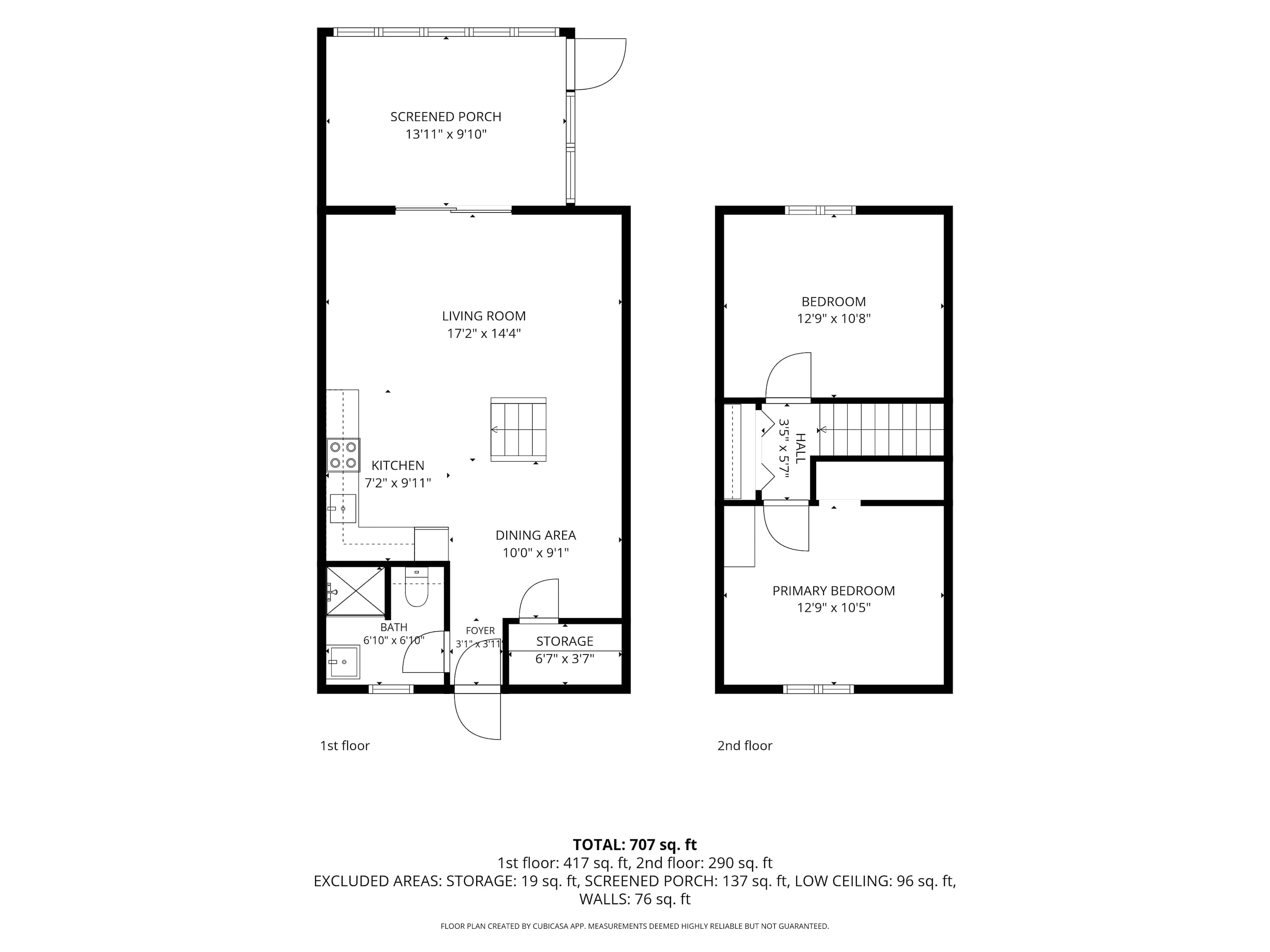 Chalet #96's Floor Plan Layout.
