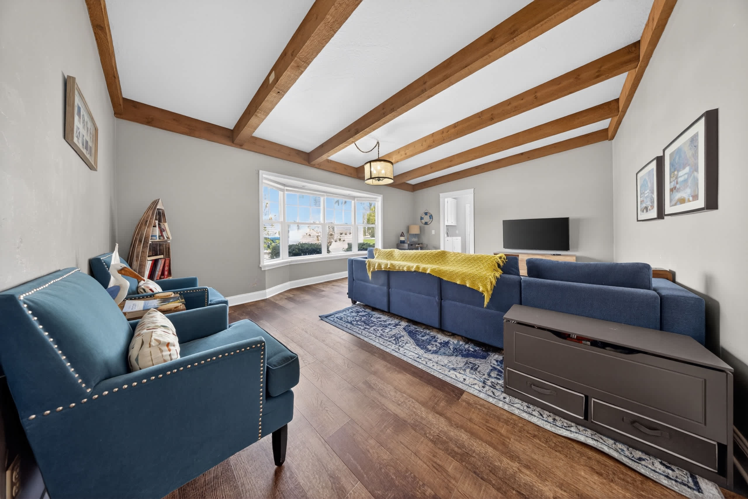 Open living room-New hardwood floors