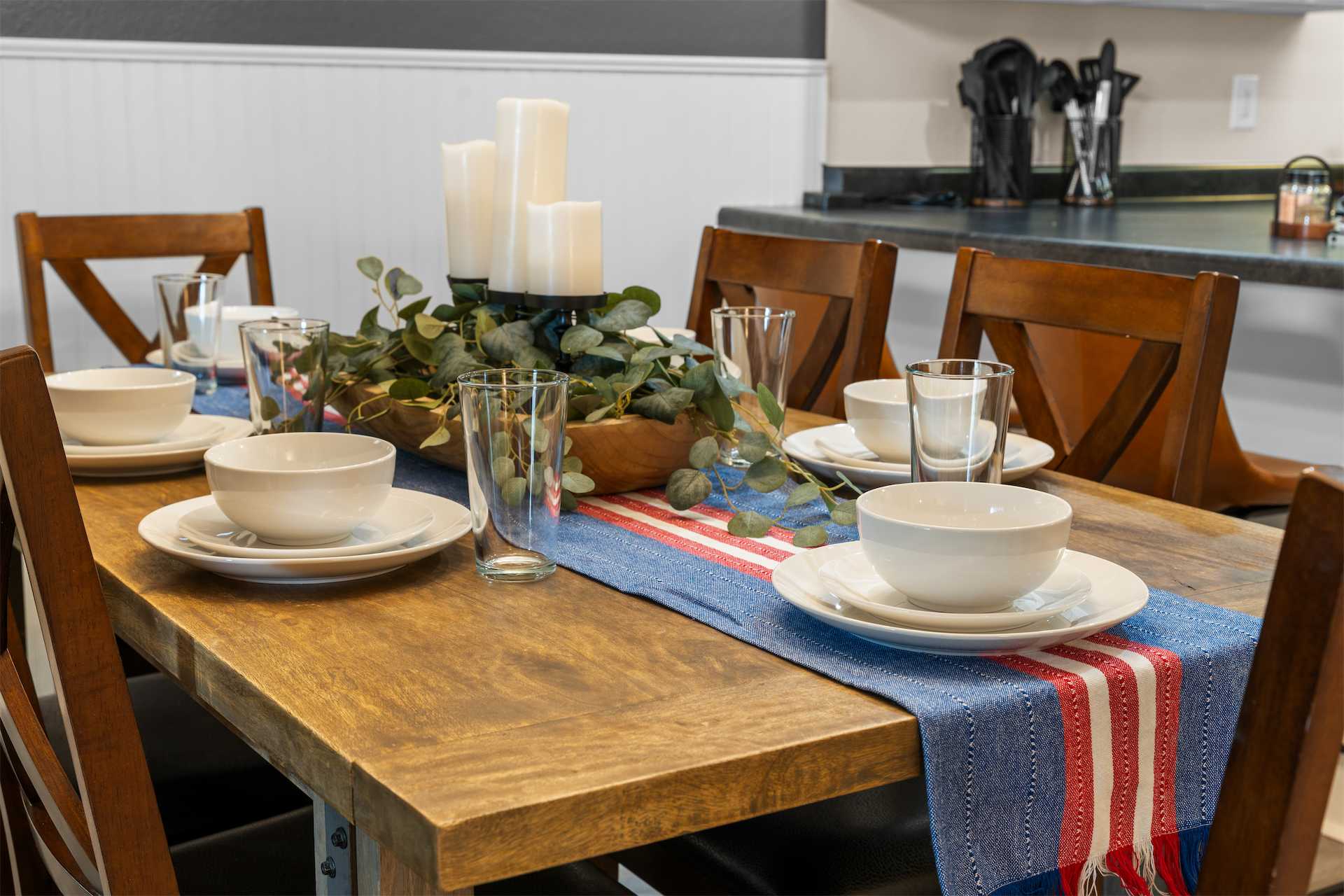 Make mealtime memories together at the dining table, seating 6​