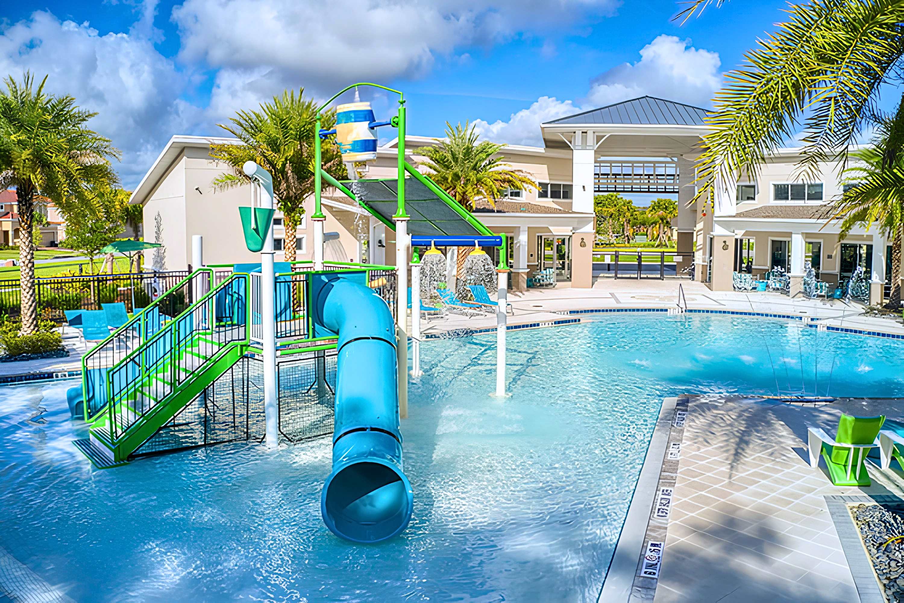 Kids will love splashing down the water slide at Veranda Palms Resort