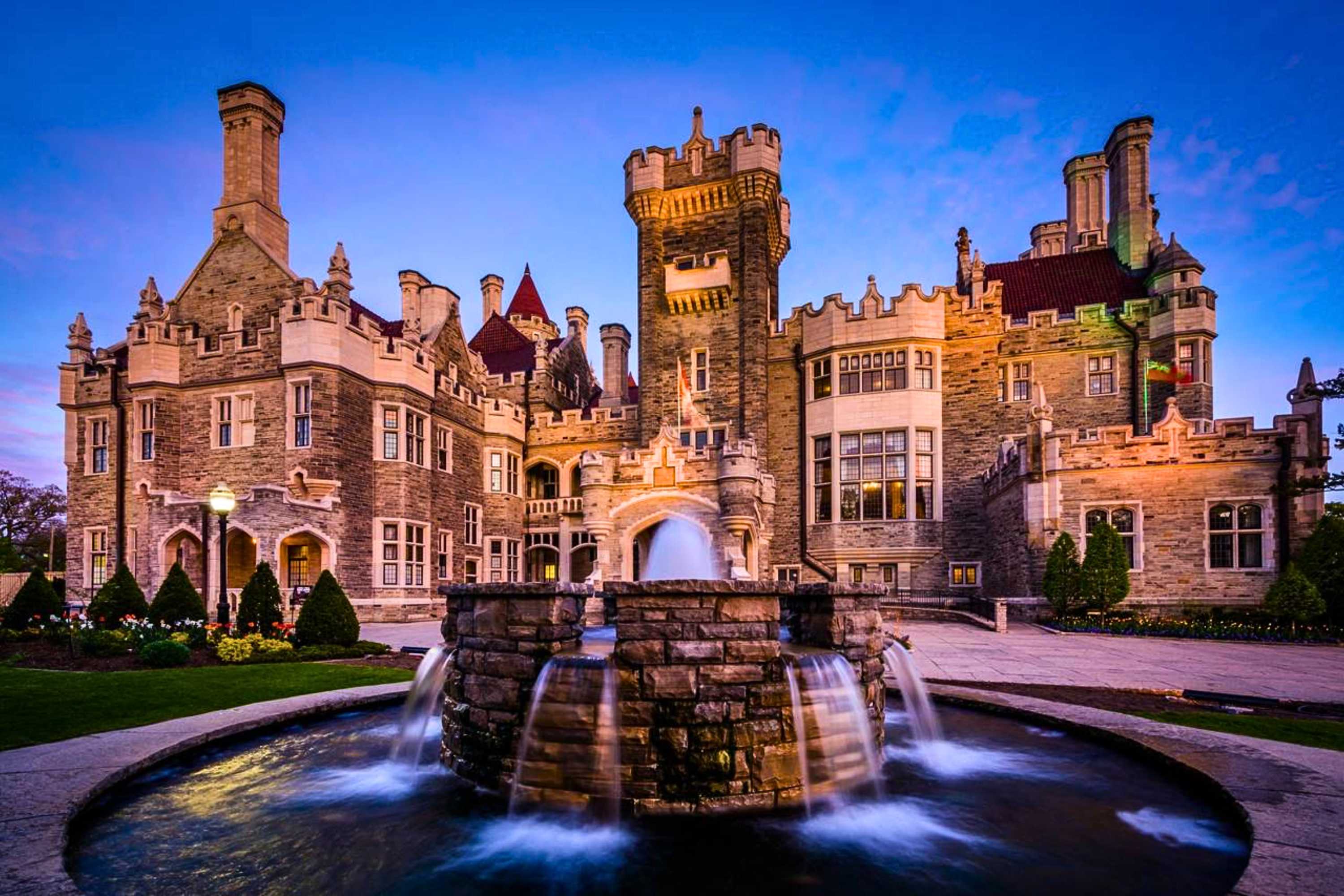 Historic castle experience at Casa Loma with grand halls, gardens, and sweeping city views