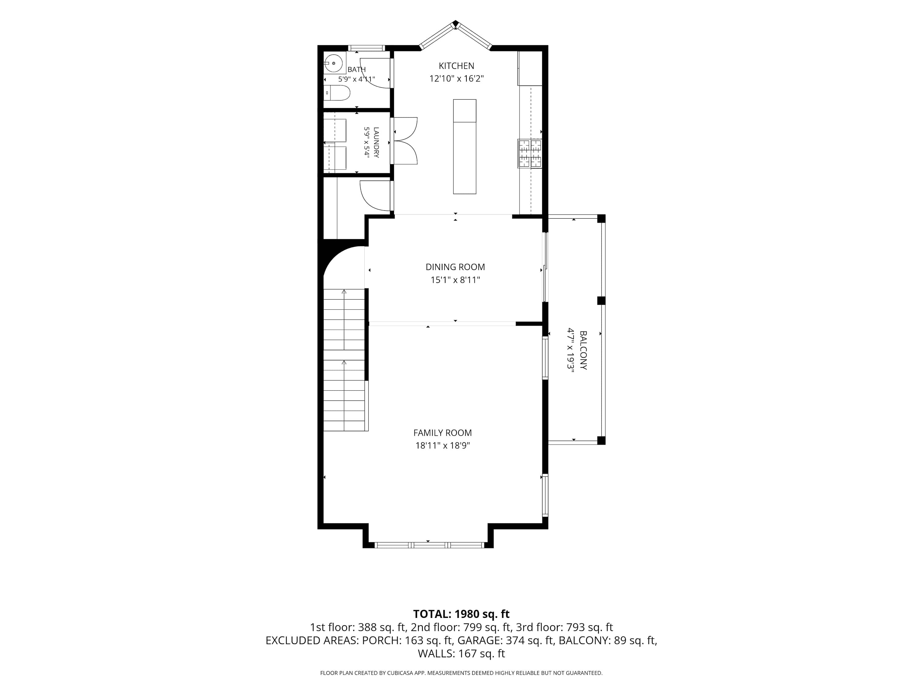 Shorehouse Townhouse's 2nd Floor Layout.