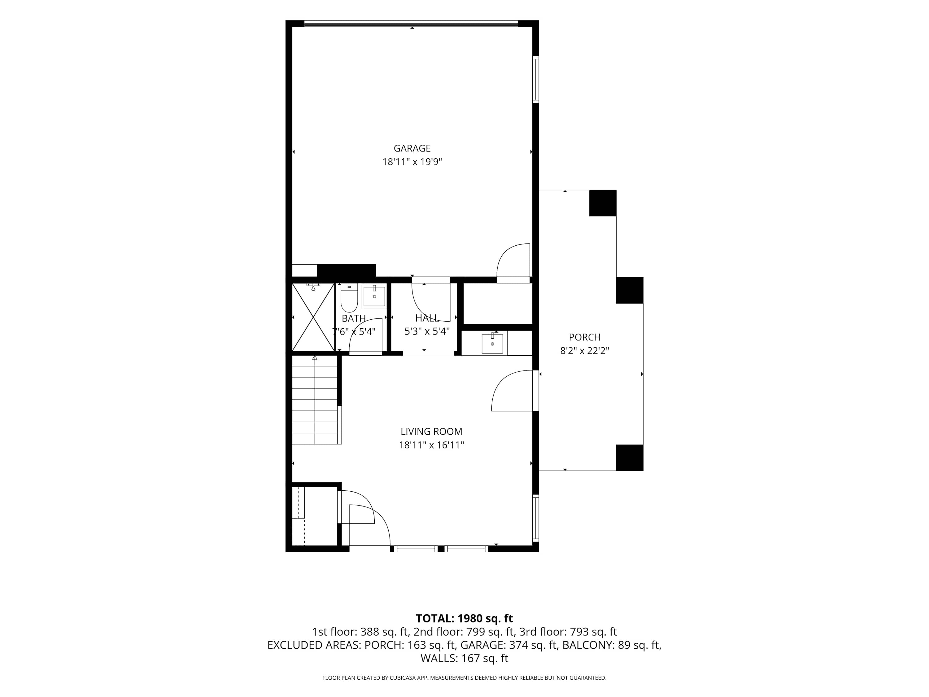 Shorehouse Townhouse's 1st Floor Layout.
