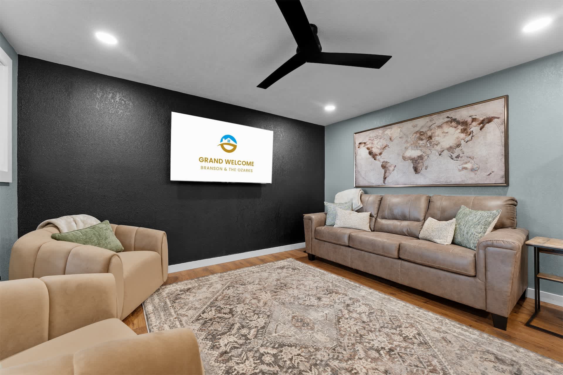 Curl up in the inviting living room & stream your favorites on the smart TV​