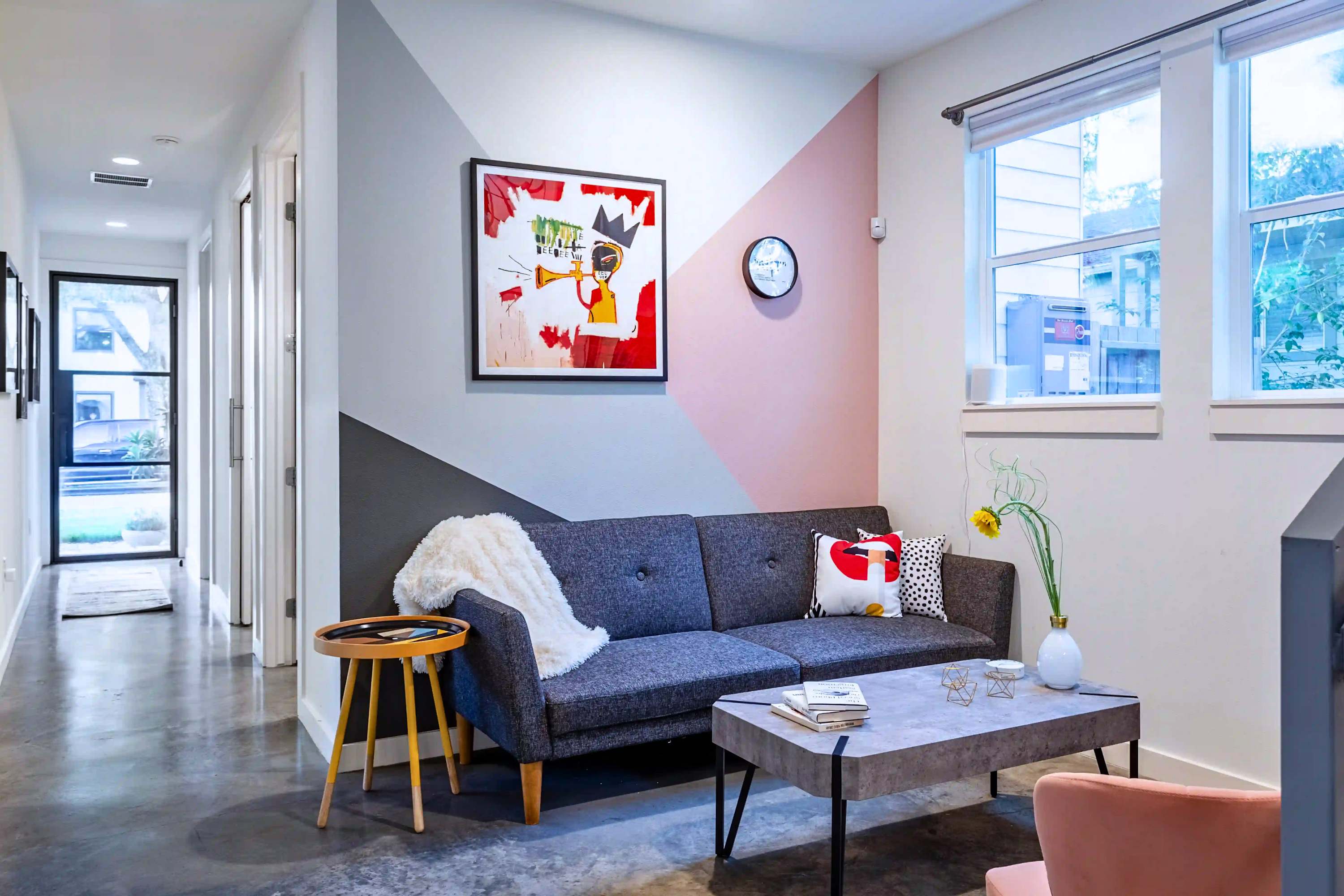 Bold local design and a comfortable seating area