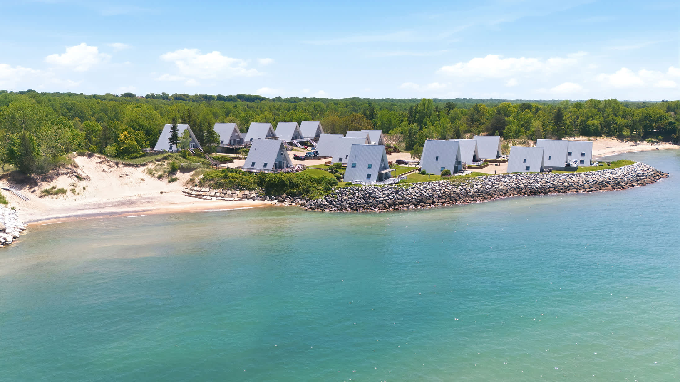 Enjoy easy access to a quiet stretch of Lake Michigan shoreline.