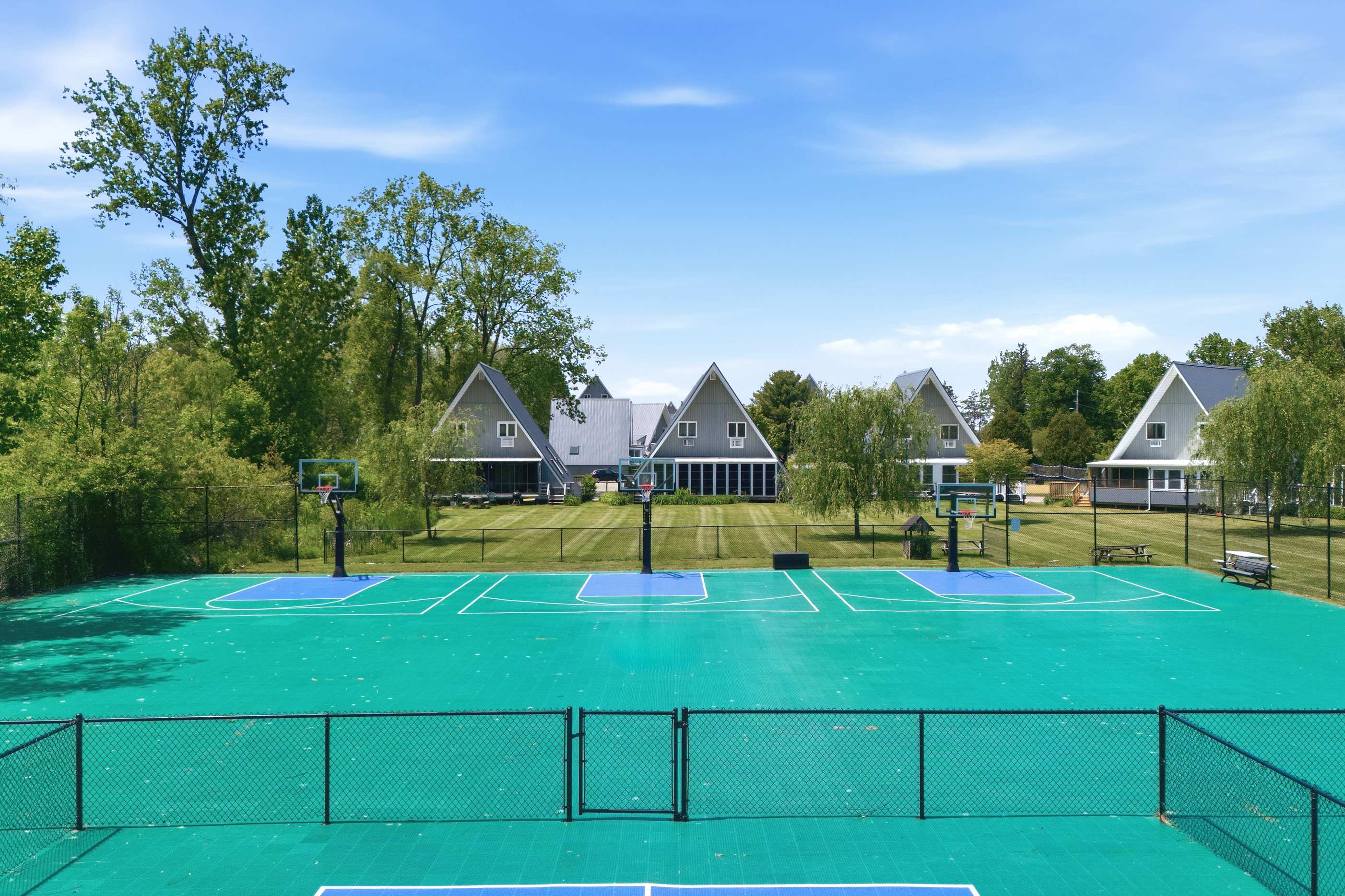 Shoot hoops on the full court right in the heart of the resort.