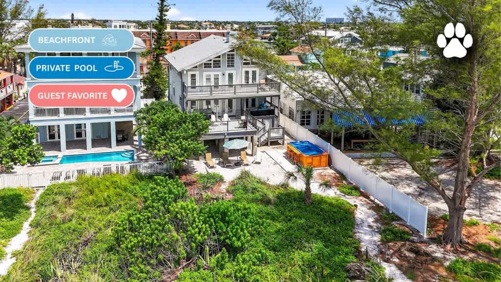 Turtleback Beach House - Beachfront! - Treasure Island, FL