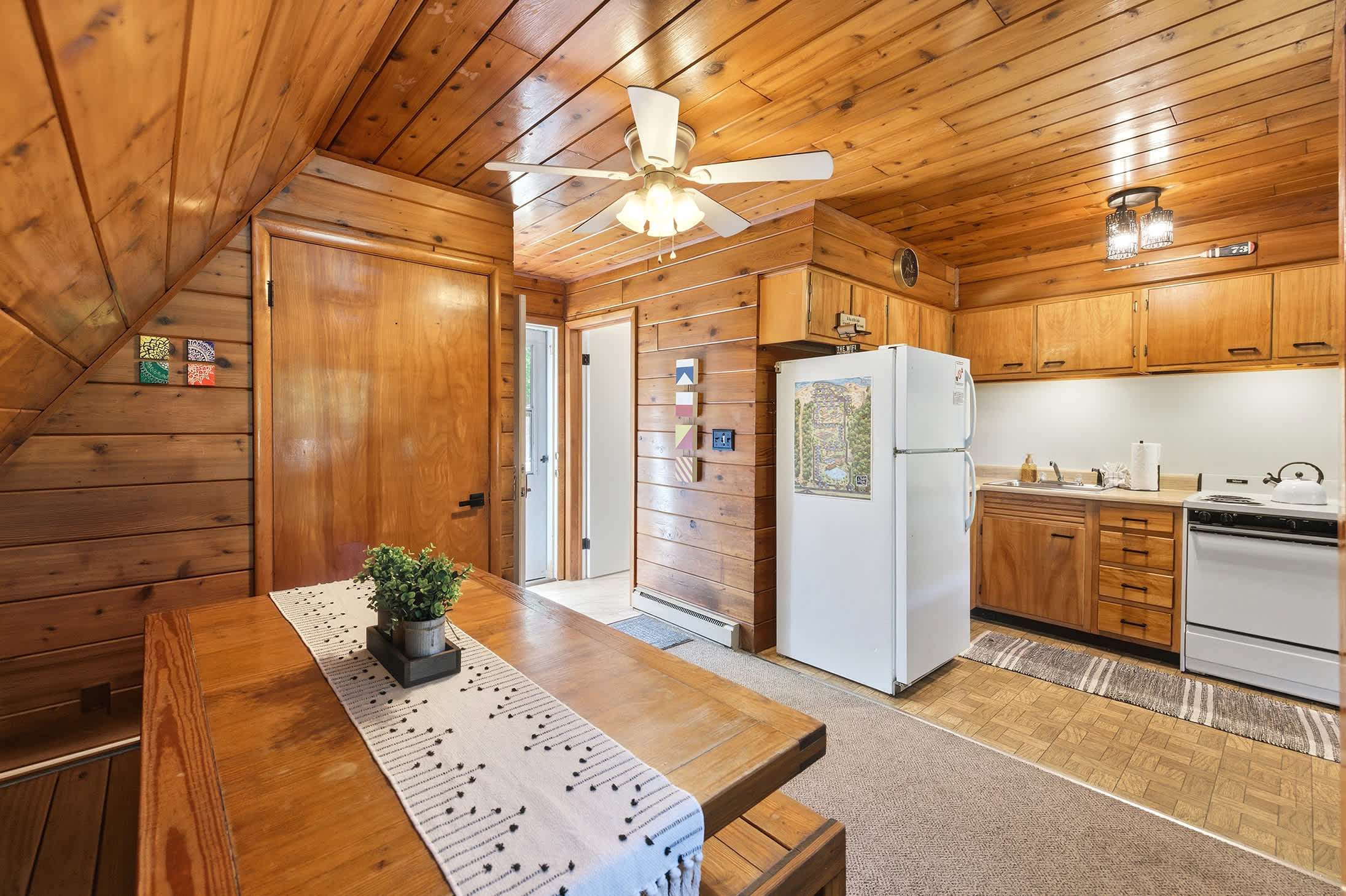 Open kitchen with dining space to keep everyone connected.