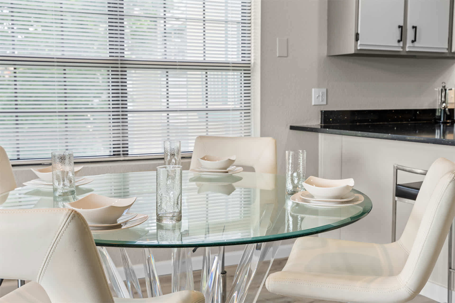 Make mealtime memories together at the dining table, seating 4​