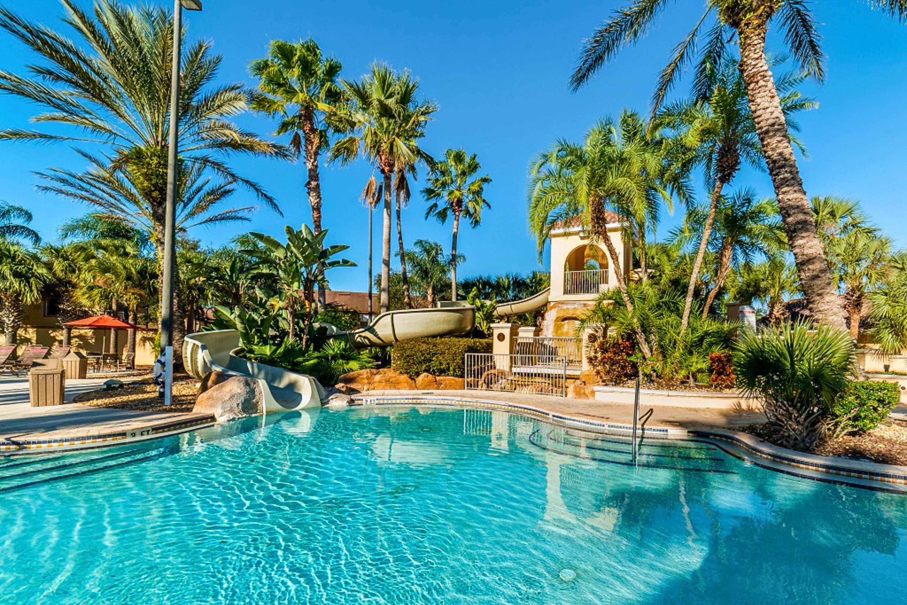 Splash, slide, and swim in the resort pool with waterslide fun for all ages