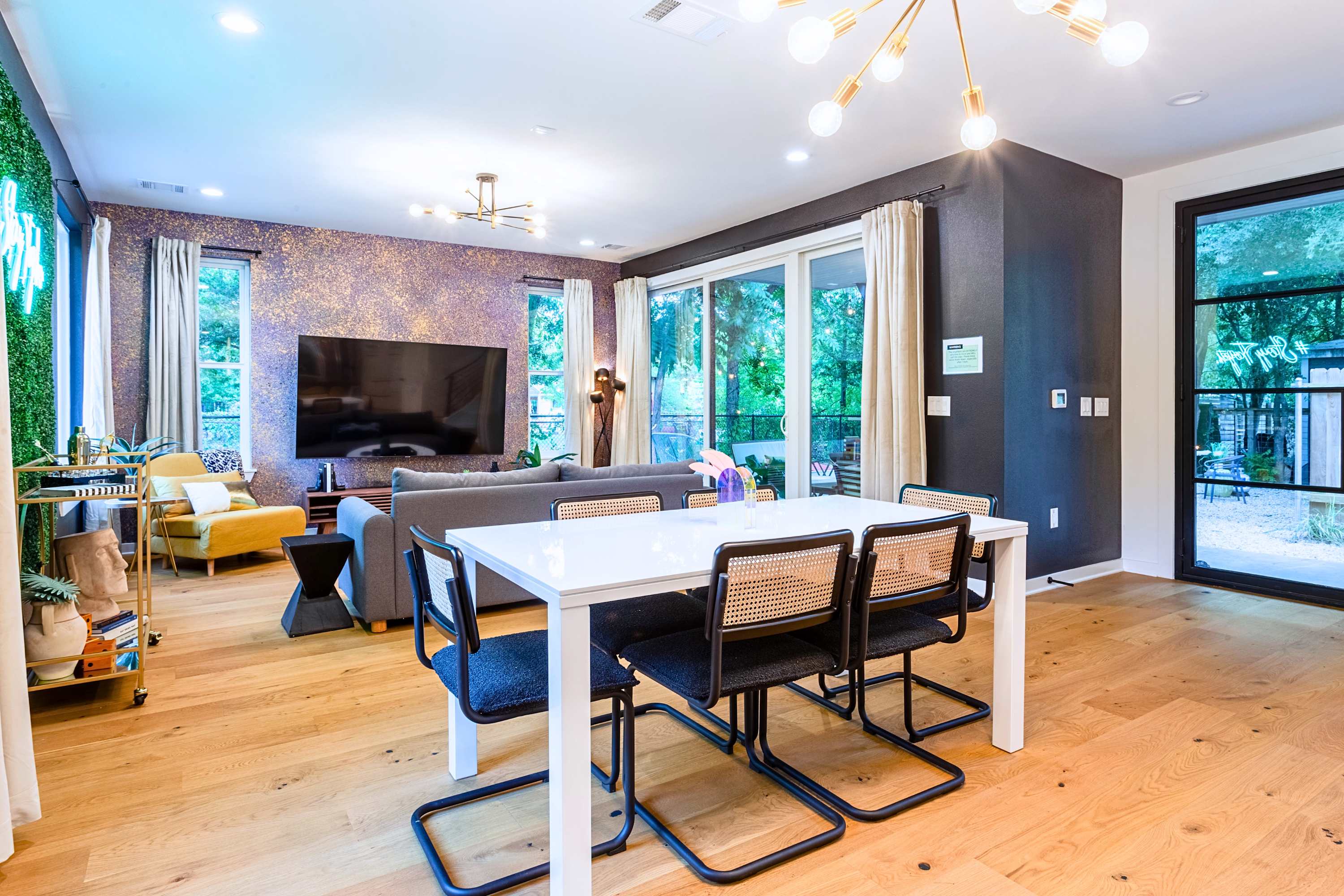 Open Living And Dining Space With Modern Design