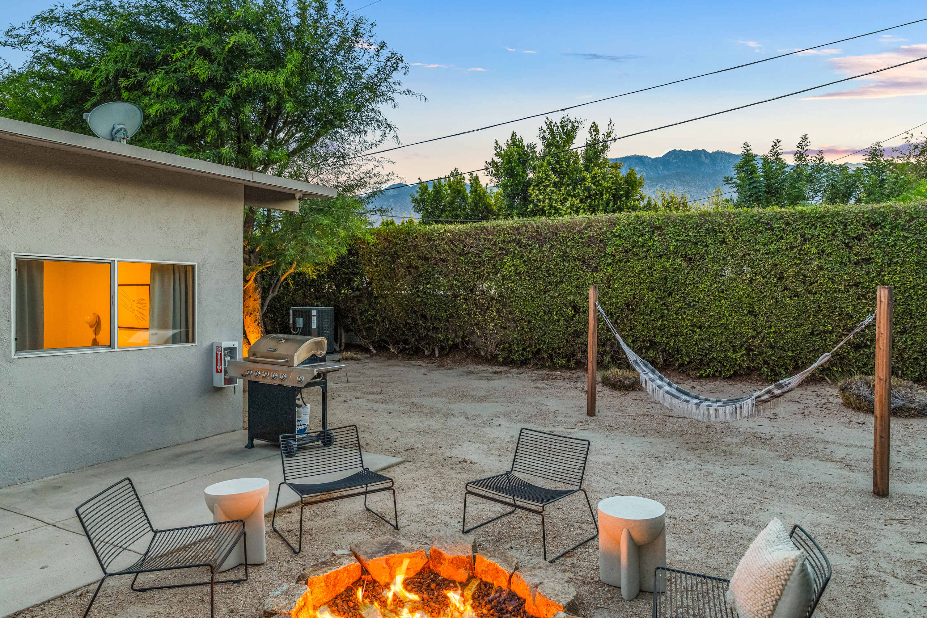 Fire Pit Area | Meiselman in Palm Springs, California by Luxus Vacation Properties