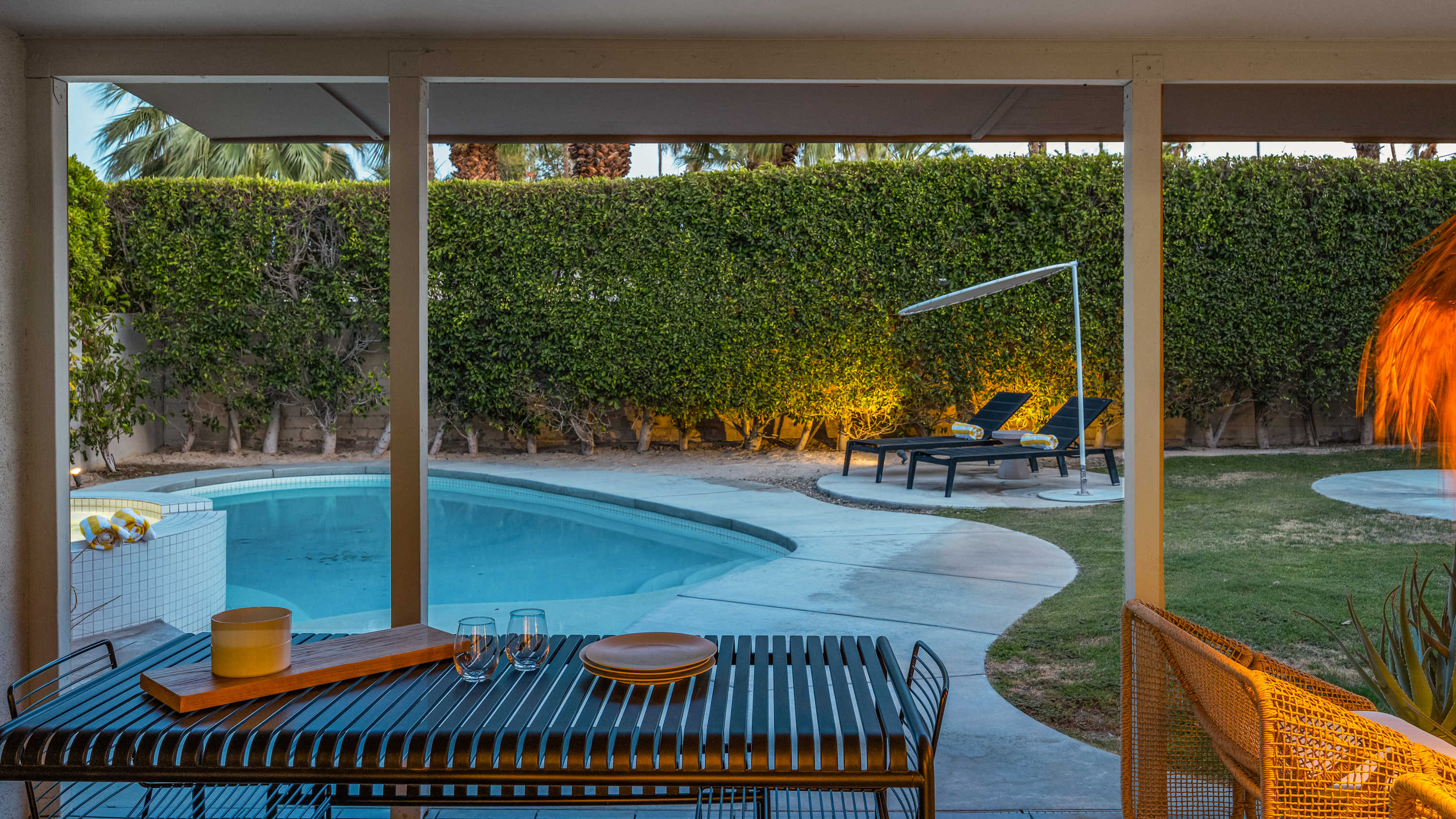 Patio | Meiselman in Palm Springs, California by Luxus Vacation Properties