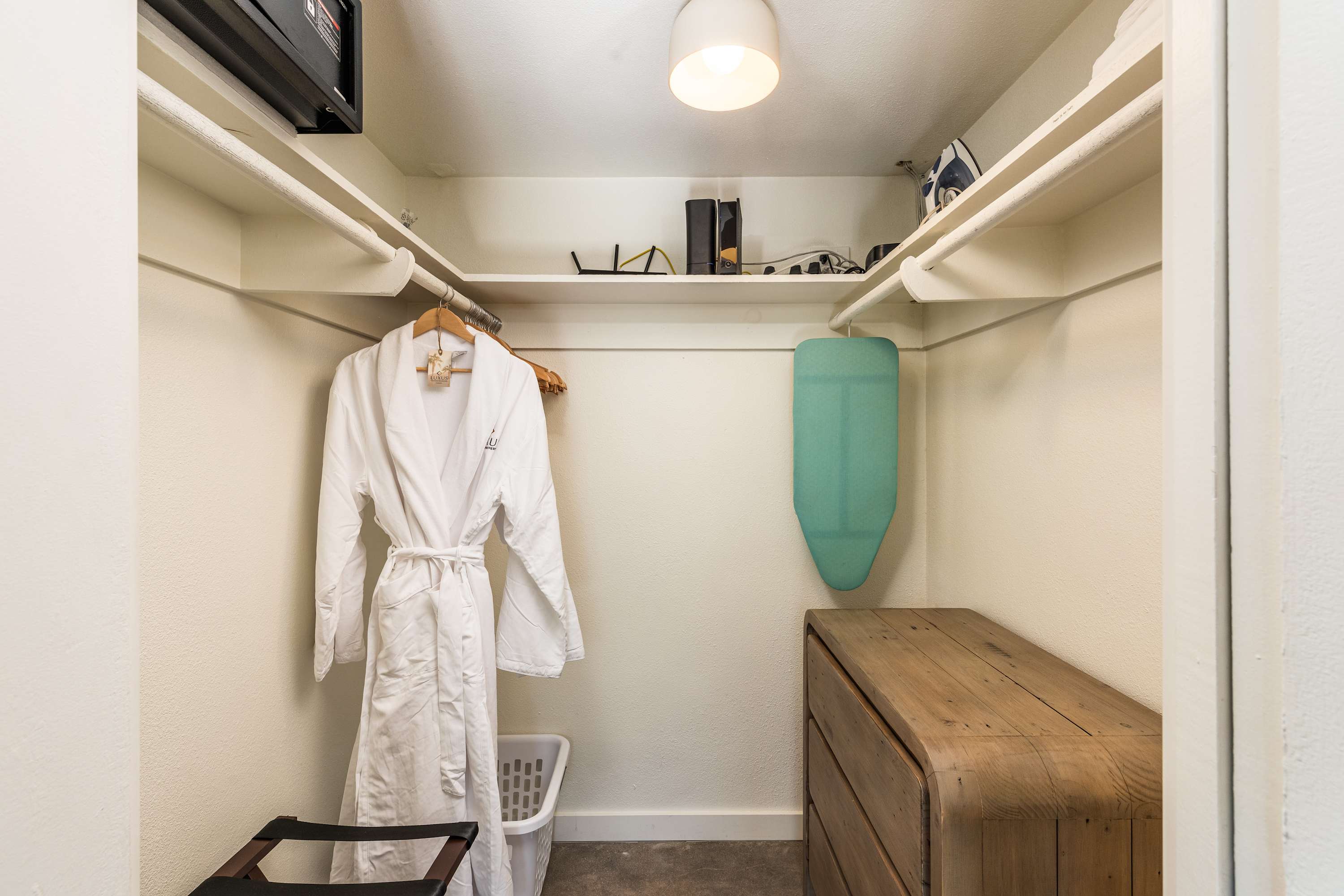 Primary Closet | Meiselman in Palm Springs, California by Luxus Vacation Properties