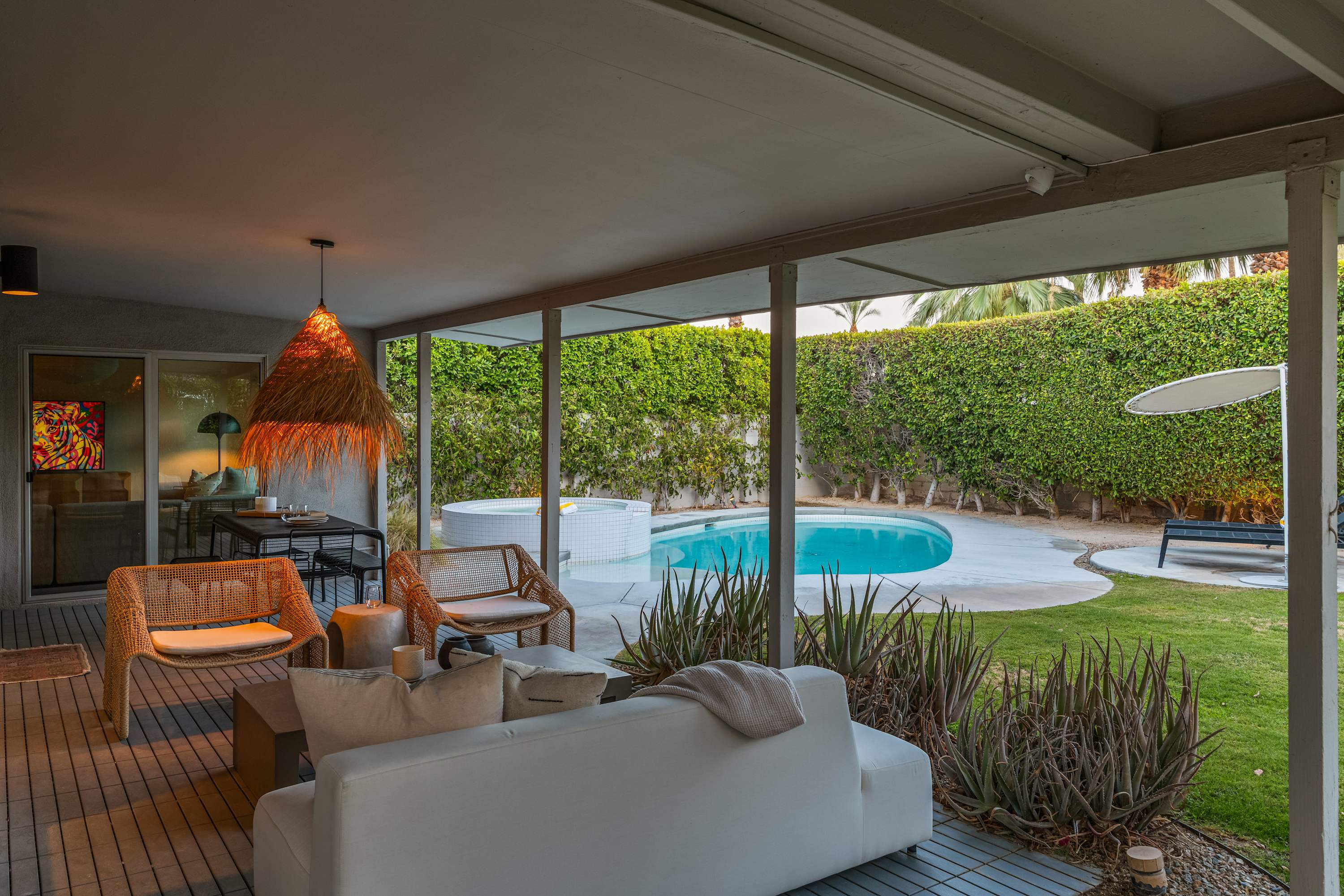Patio | Meiselman in Palm Springs, California by Luxus Vacation Properties