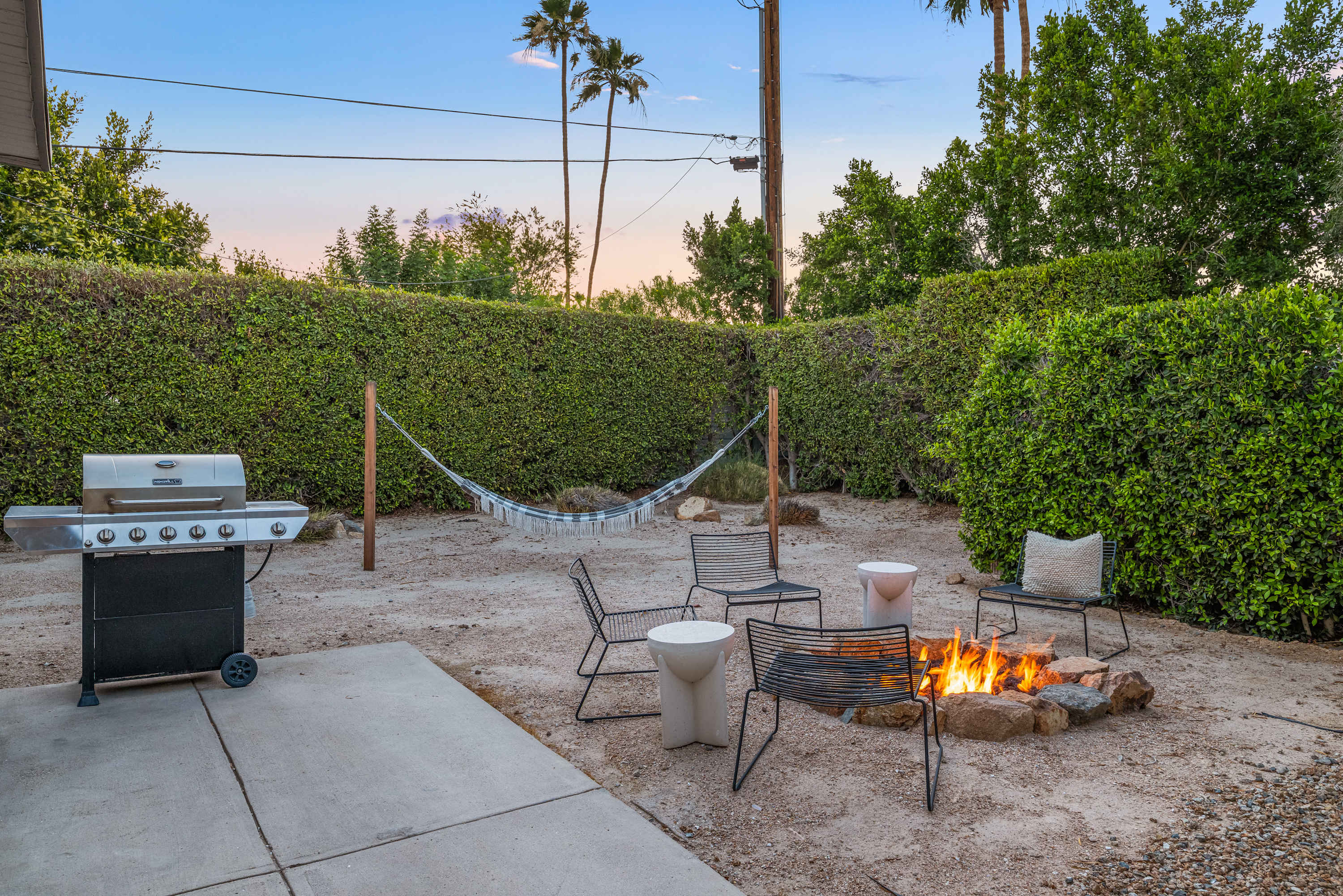 Fire Pit Area | Meiselman in Palm Springs, California by Luxus Vacation Properties