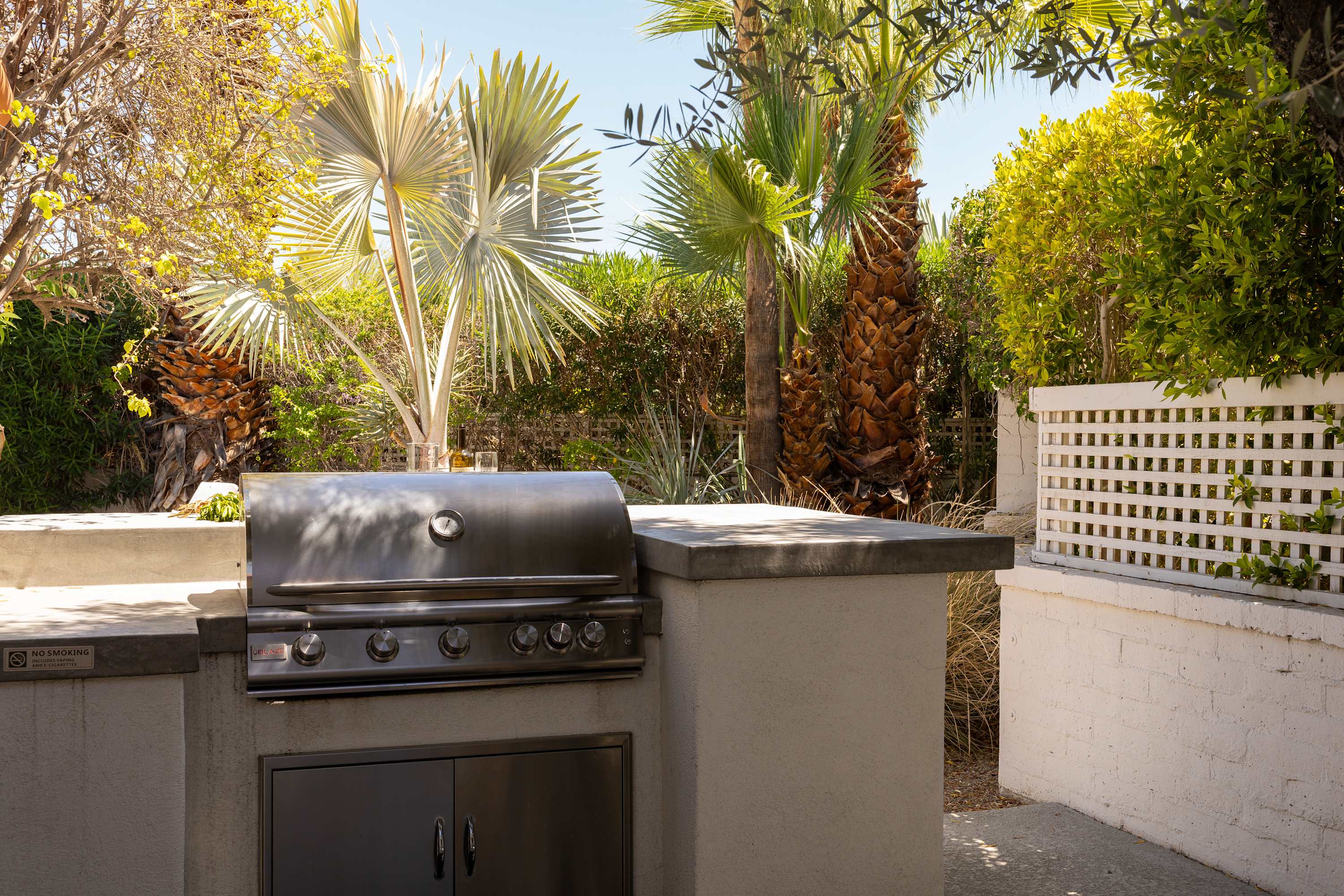 BBQ Area | San Simian in Palm Springs, California by Luxus Vacation Properties