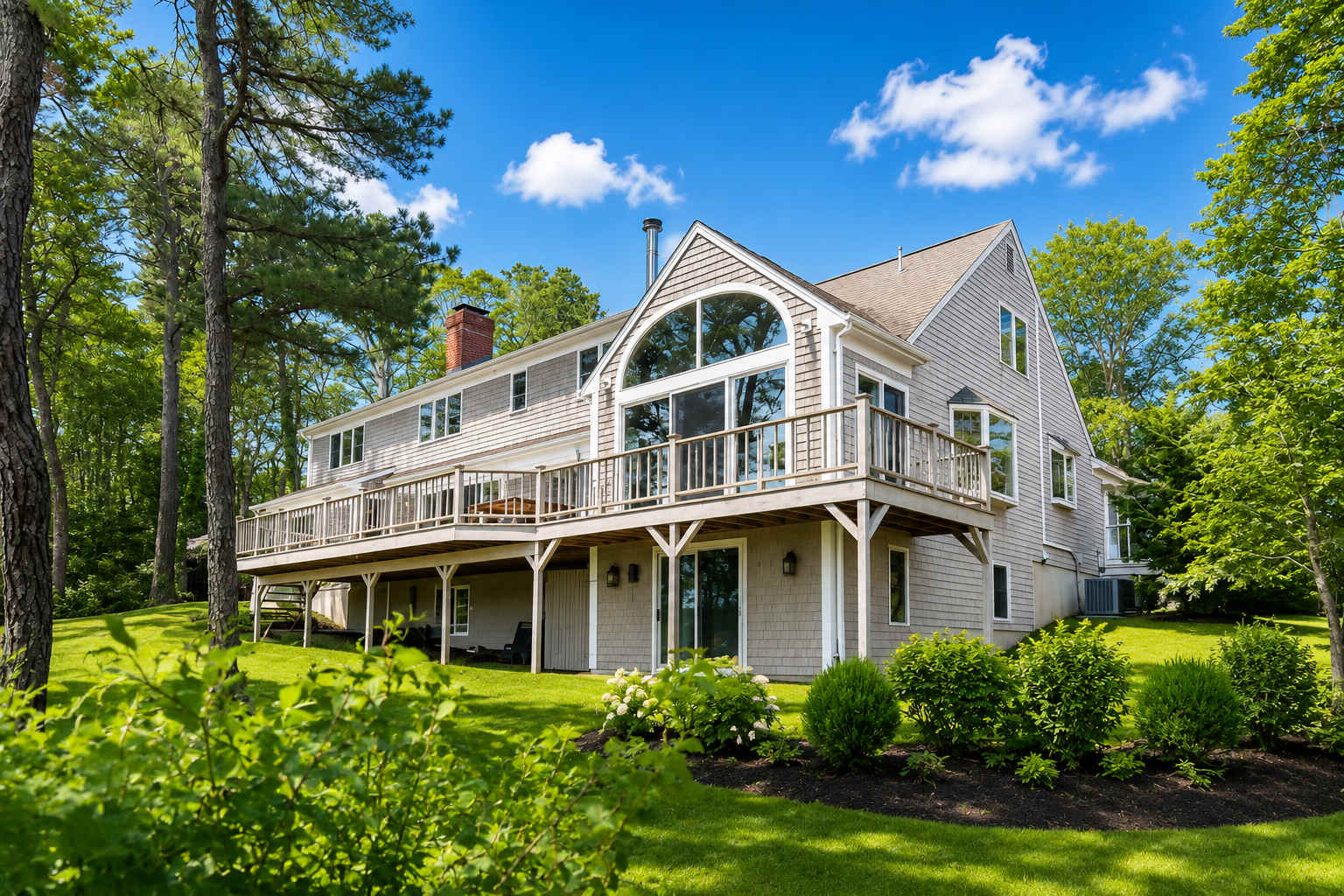 Stunning Lakefront Estate with a Private Beach Tennis Court Game Room