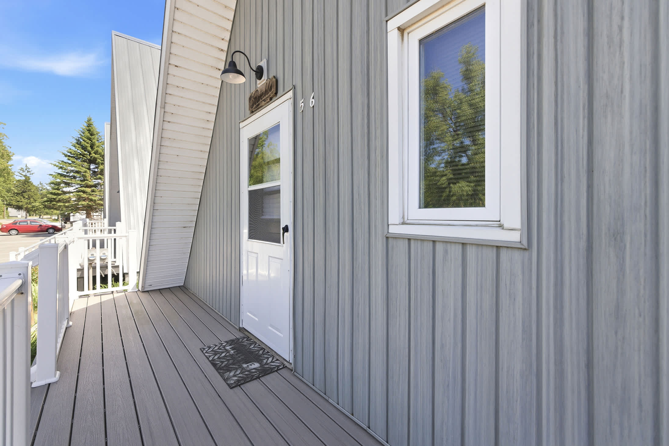 Welcoming front entrance offers a convenient starting point for your stay.