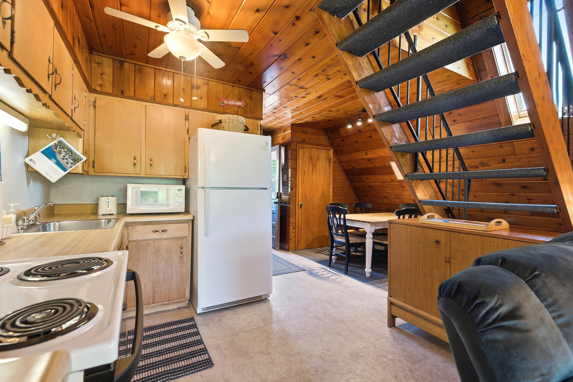 Open kitchen layout keeps cooks connected to the rest of the group.