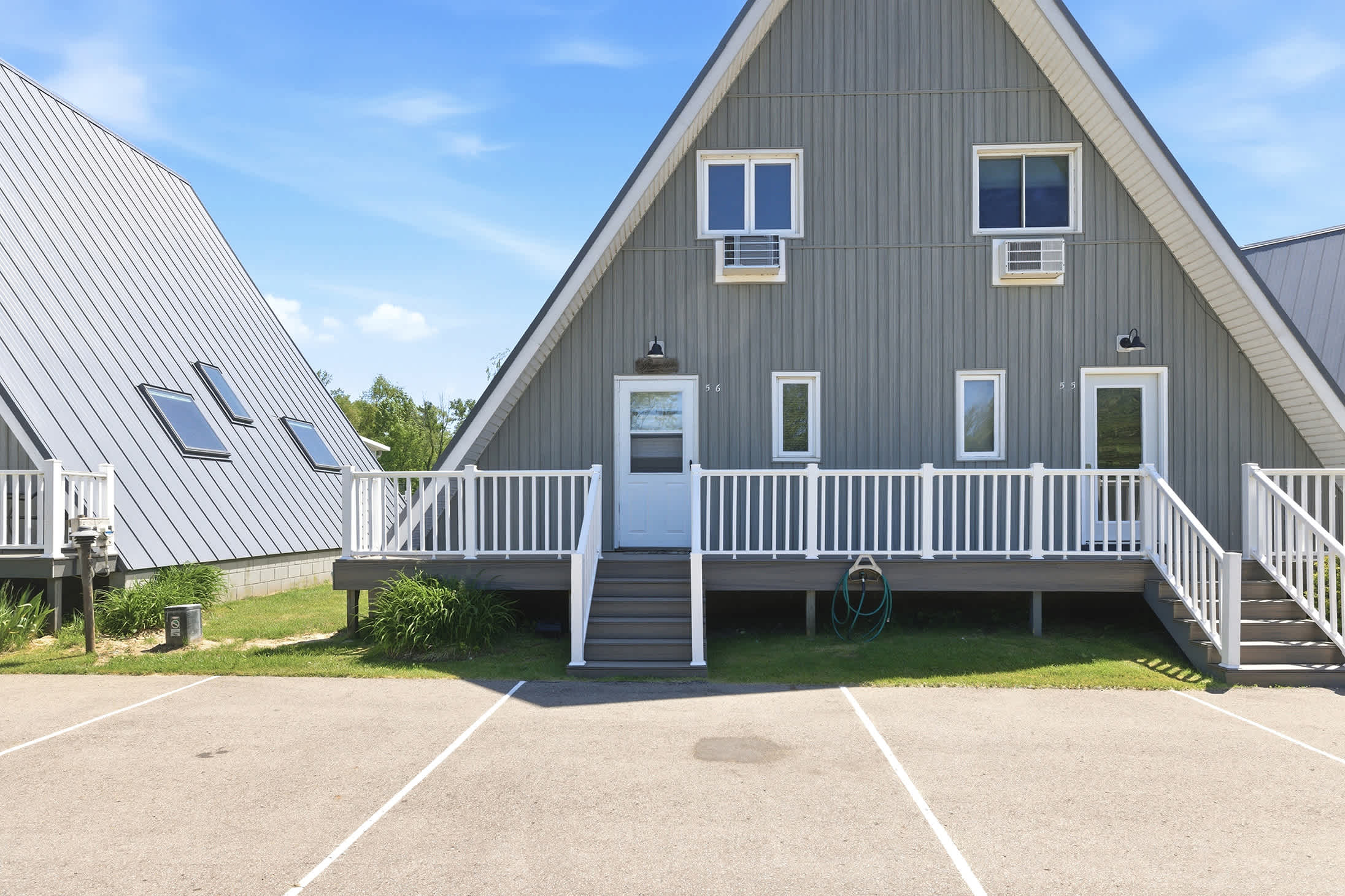 On-site parking in front of Chalet #56 offers added convenience throughout your stay.
