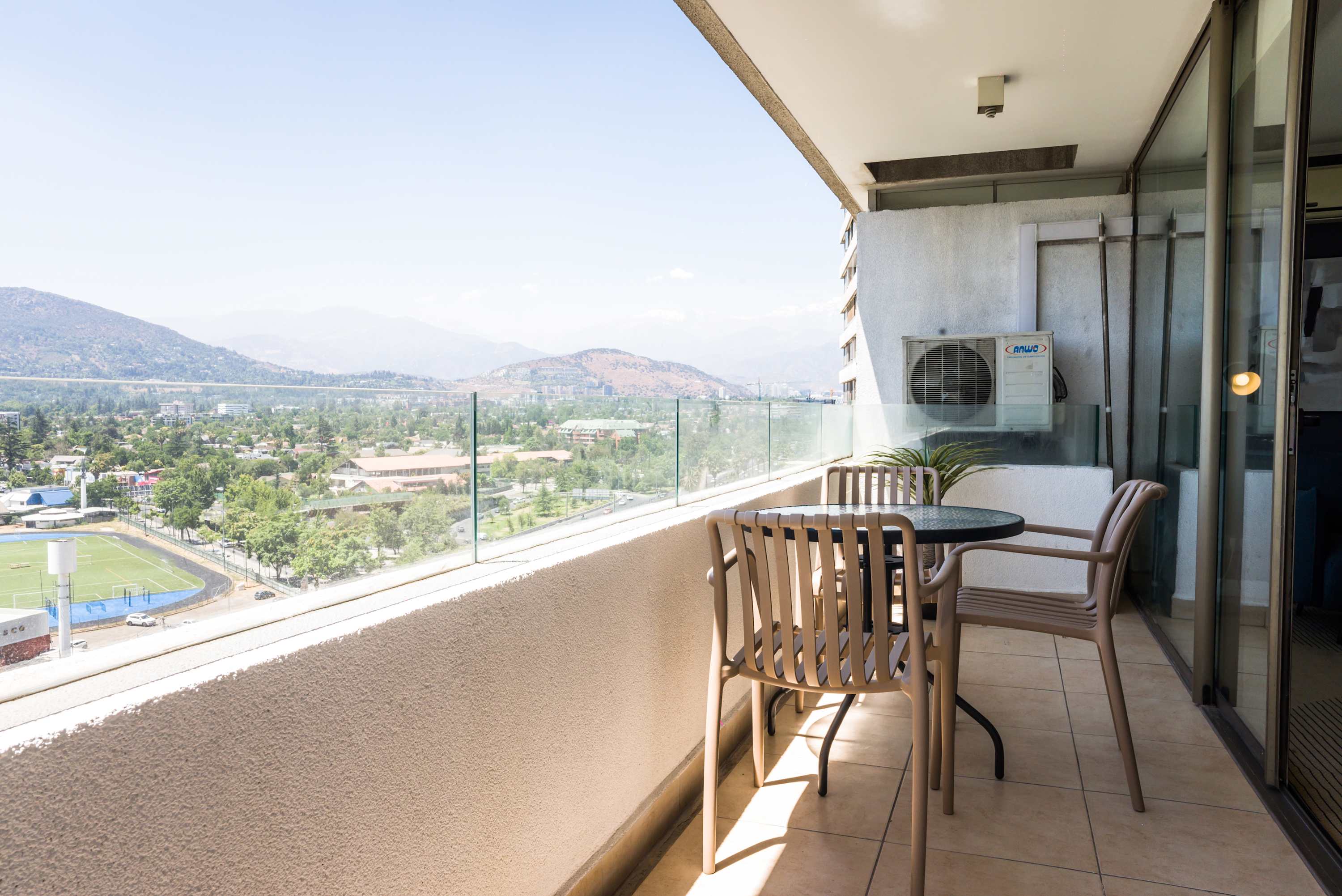 Enjoy breathtaking mountain and city views from your private balcony, perfect for morning coffee or evening relaxation.