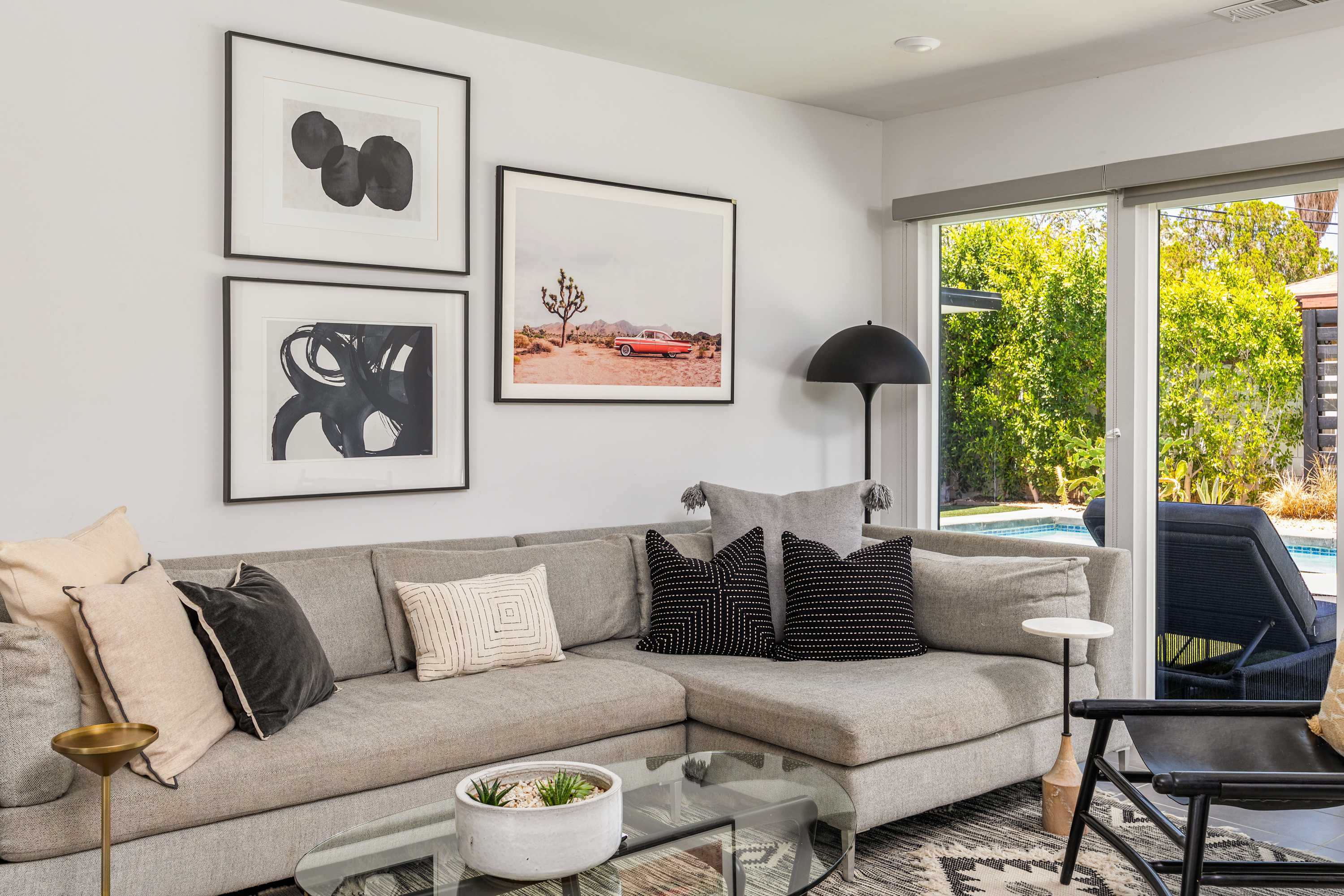 Living Room | Desert Charmer in Palm Springs, California by Luxus Vacation Properties