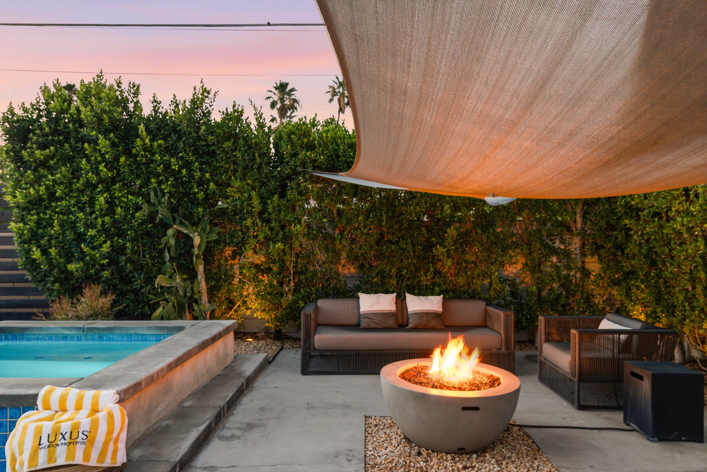 Patio | Desert Charmer in Palm Springs, California by Luxus Vacation Properties