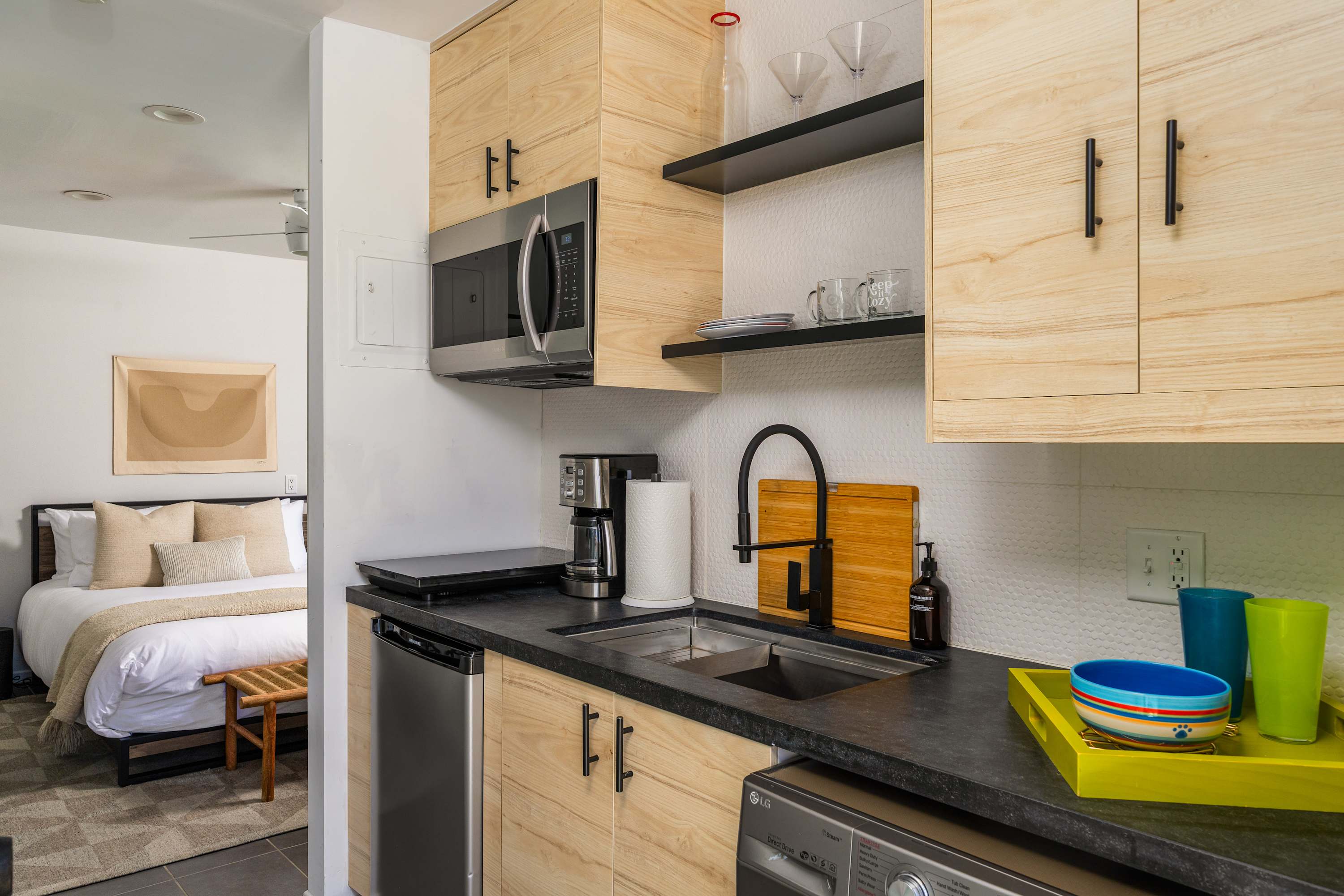 Casita Kitchen | Desert Charmer in Palm Springs, California by Luxus Vacation Properties